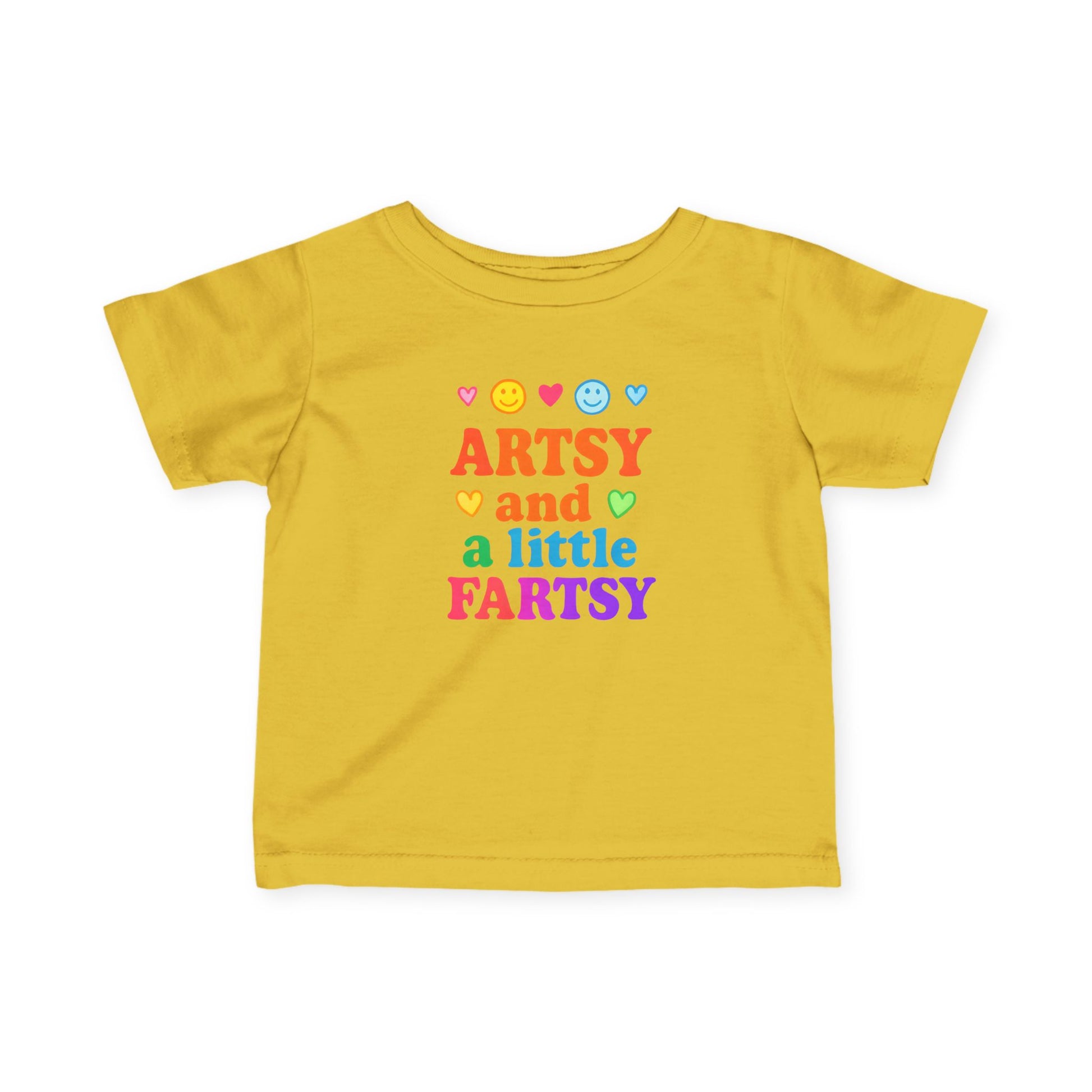 "Artsy and a Little Fartsy" - Colorful infant shirt