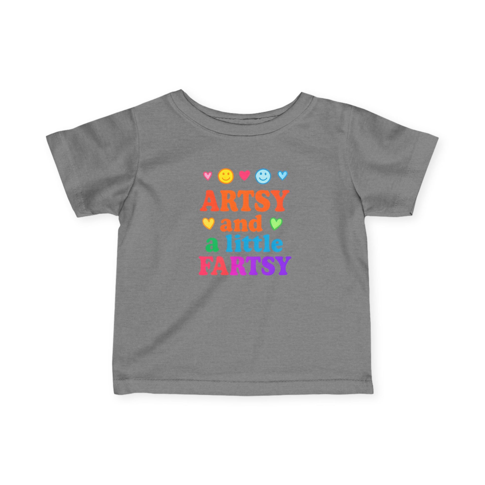 "Artsy and a Little Fartsy" - Colorful infant shirt