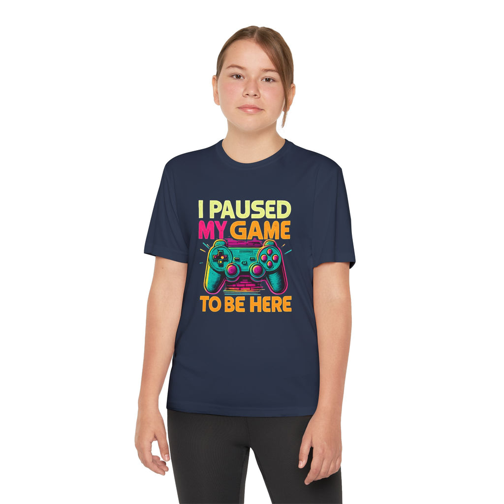 Youth Gamer Tee - I Paused My Game to Be Here | Fun Video Game Shirt, Kids Gaming Apparel, Birthday Gift, Casual Wear, Game Night Tee