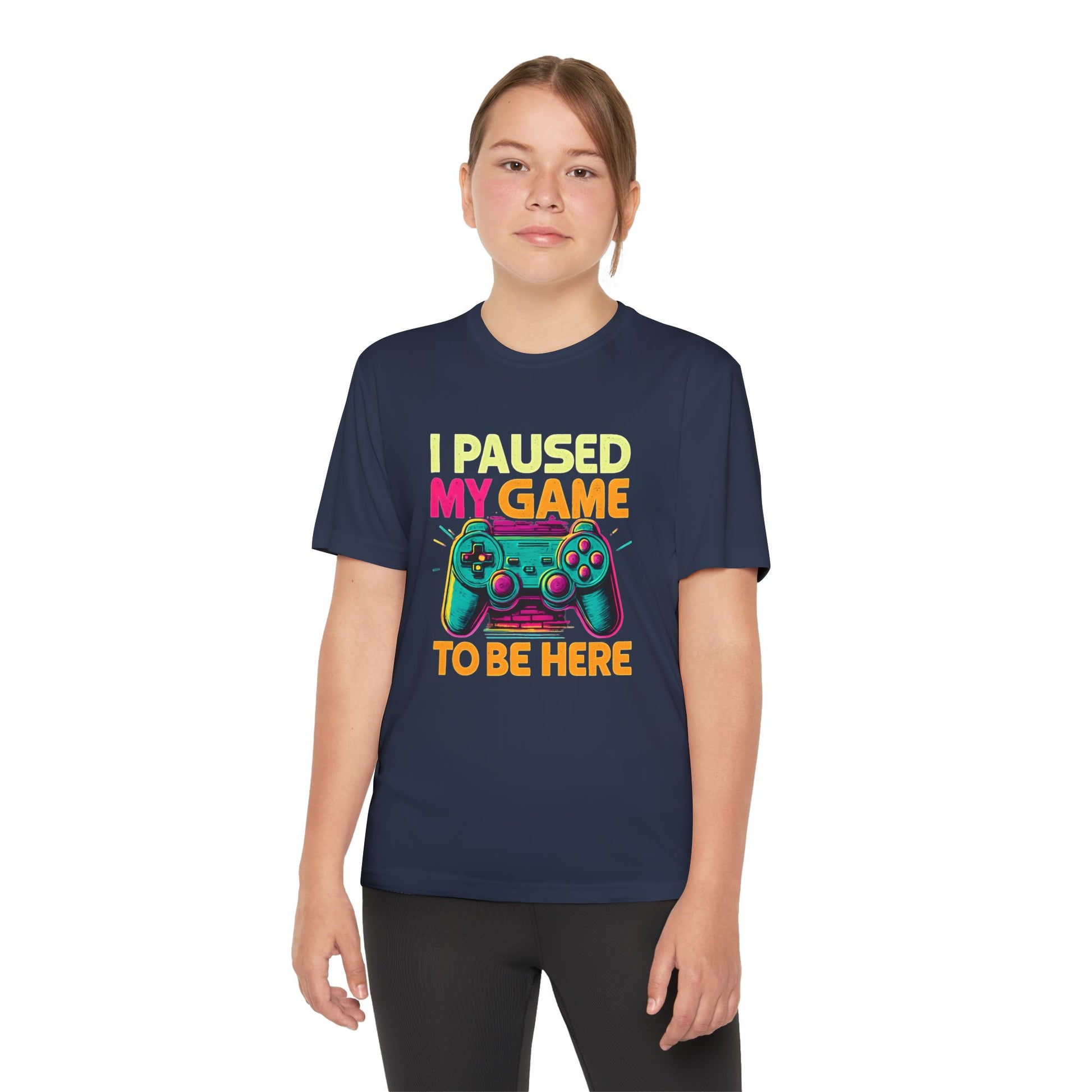 Youth Gamer Tee - I Paused My Game to Be Here | Fun Video Game Shirt, Kids Gaming Apparel, Birthday Gift, Casual Wear, Game Night Tee