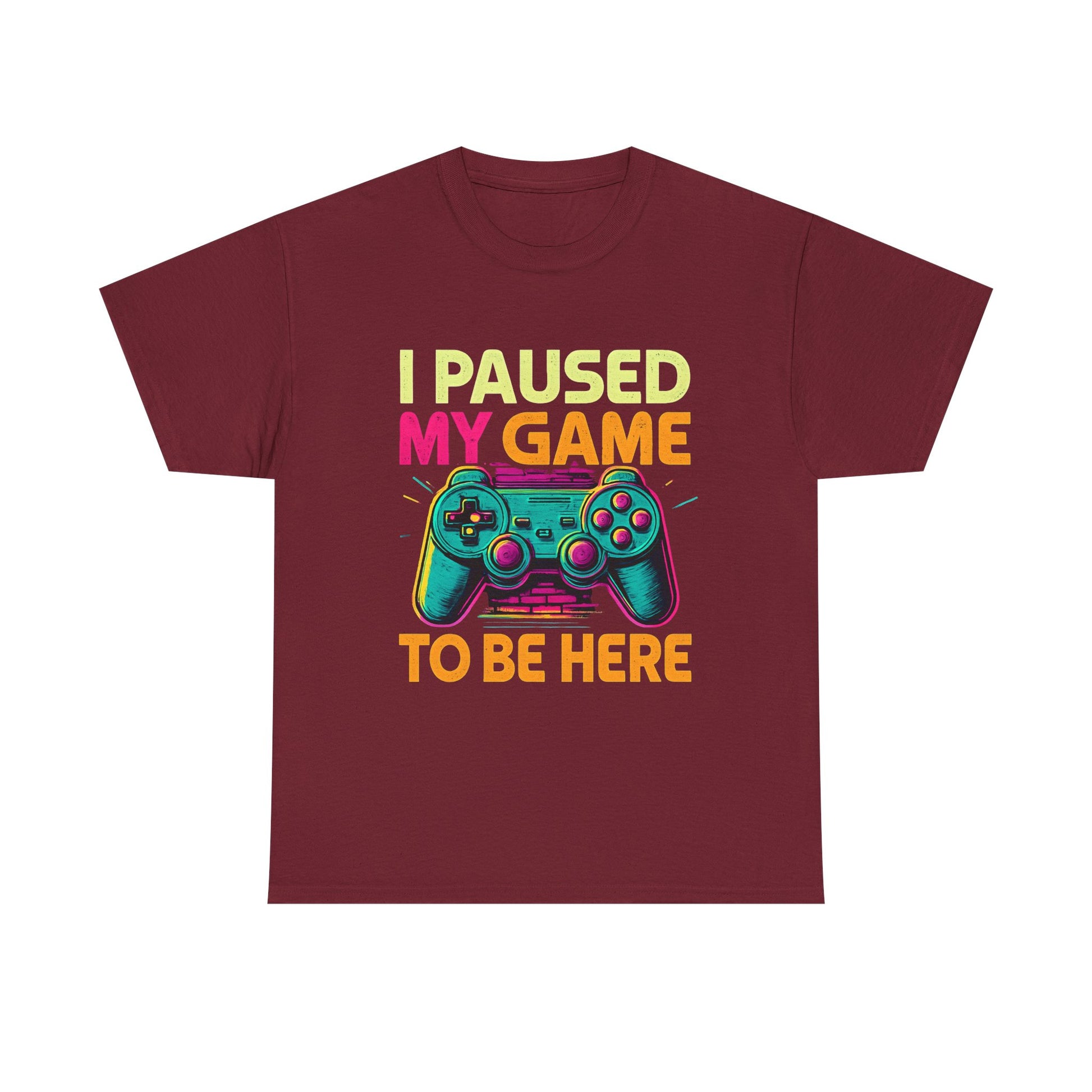 Gaming Humor Unisex Tee - I Paused My Game To Be Here, Gamer Gift, Video Game Shirt, Casual Wear, Funny T-Shirt, Game Night Apparel
