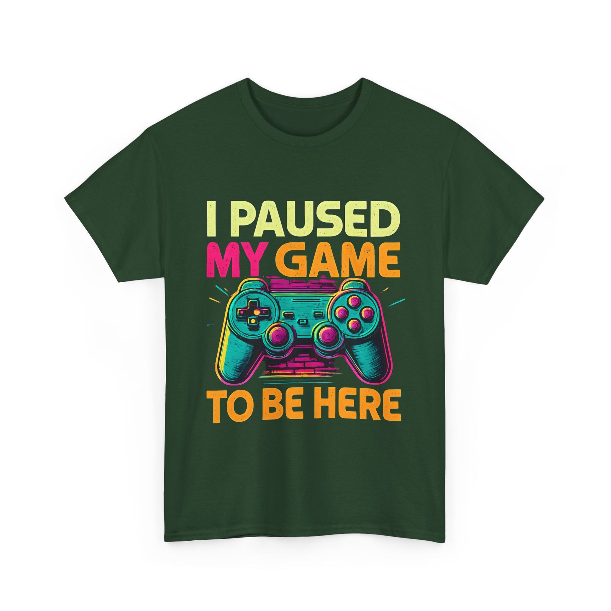 Gaming Humor Unisex Tee - I Paused My Game To Be Here, Gamer Gift, Video Game Shirt, Casual Wear, Funny T-Shirt, Game Night Apparel