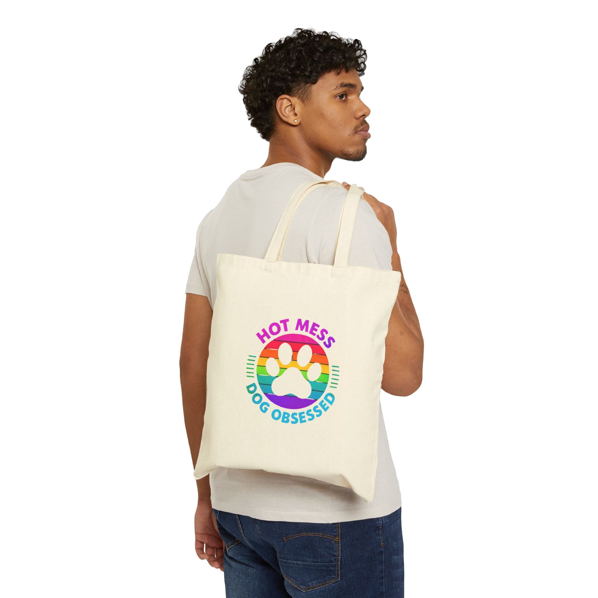 Dog Obsessed Canvas Tote Bag