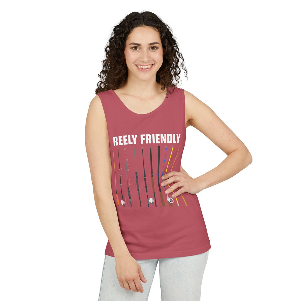 Reely Friendly Fishing Tank Top | Outdoor Apparel, Summer Vibes, Fisherman Gift, Casual Wear, Beach Outing