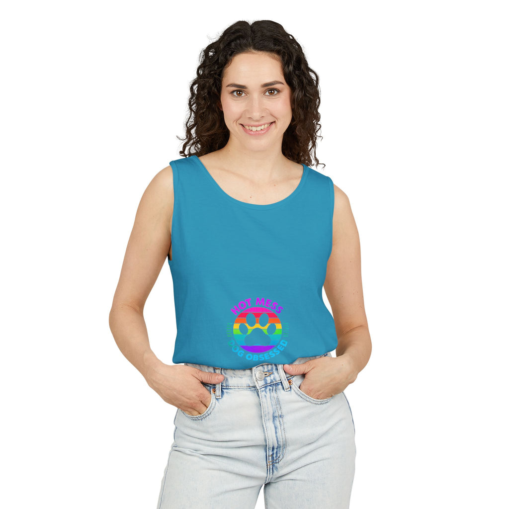 Dog Obsessed Unisex Garment-Dyed Tank Top