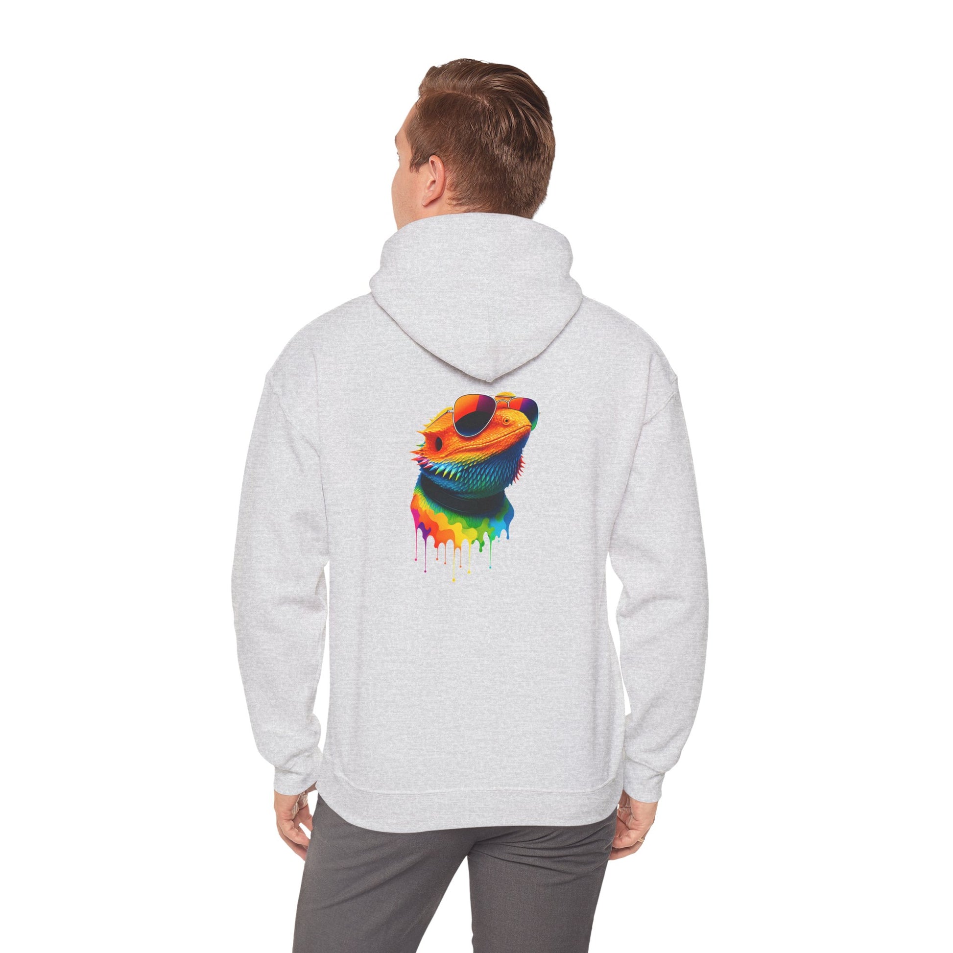Colorful Lizard Hoodie – Unisex Heavy Blend™ Sweatshirt for Nature Lovers, Perfect Gift for Birthdays, Holidays, Cozy Wear, Unique Design