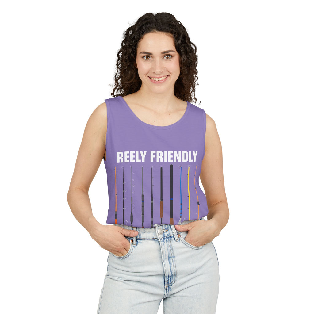 Reely Friendly Fishing Tank Top | Outdoor Apparel, Summer Vibes, Fisherman Gift, Casual Wear, Beach Outing