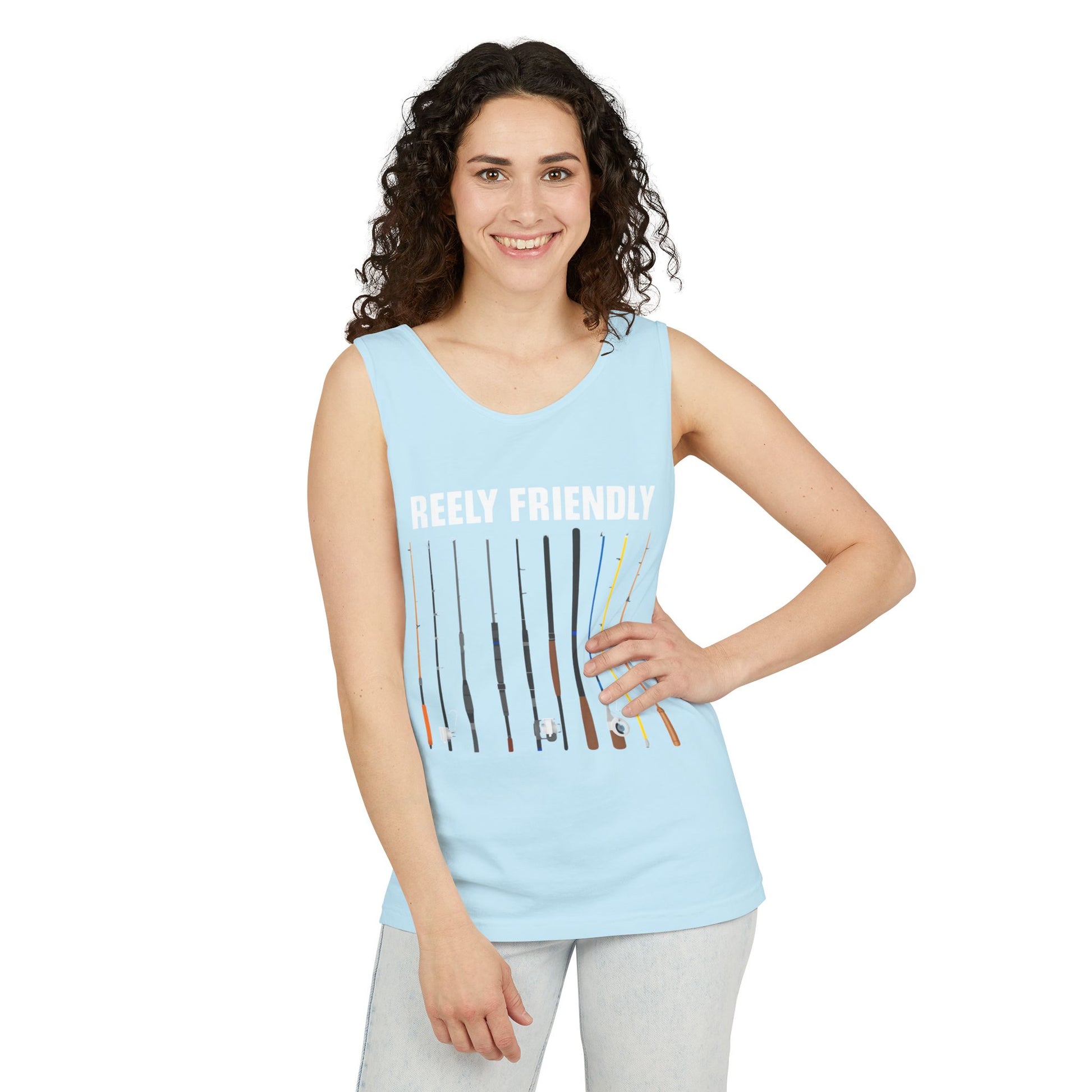 Reely Friendly Fishing Tank Top | Outdoor Apparel, Summer Vibes, Fisherman Gift, Casual Wear, Beach Outing