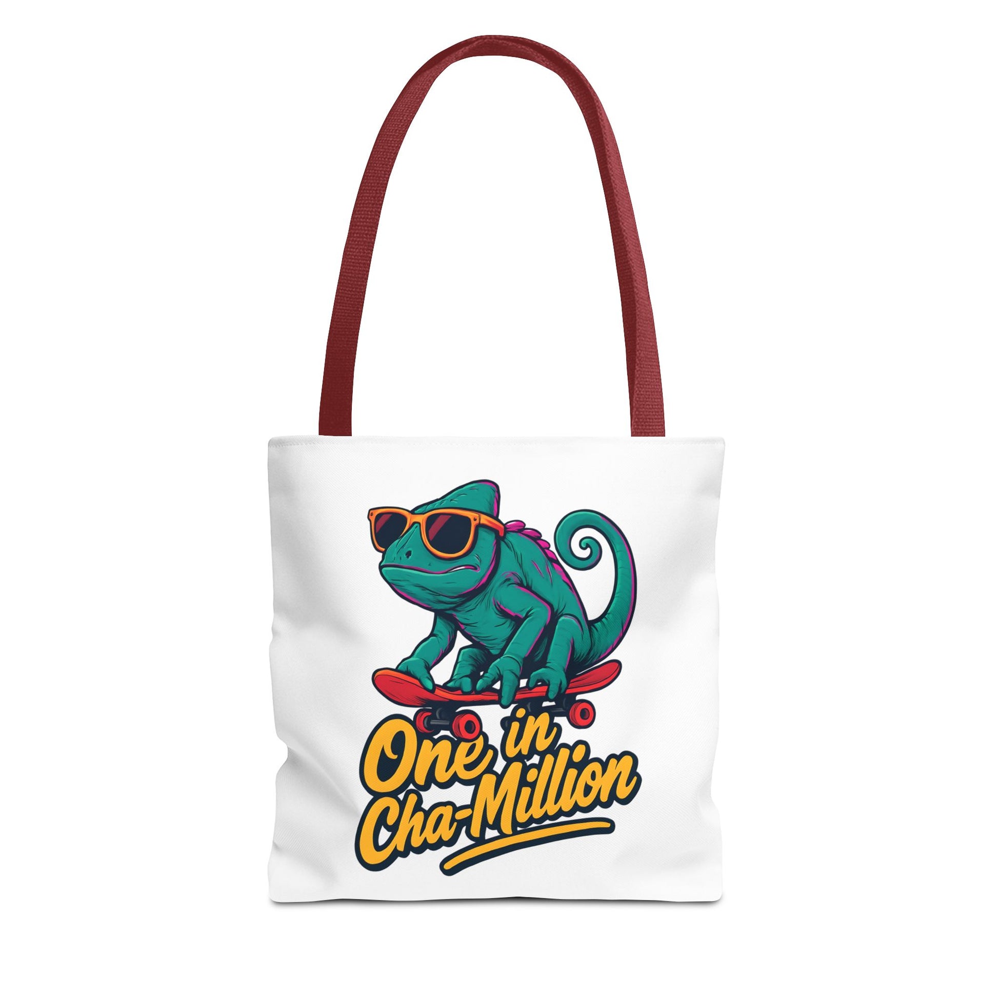 Skateboarder Chameleon Tote Bag - Unique AOP Design, Reusable Shopping Bag, Gift for Chameleon Lovers, Eco-Friendly Grocery Bag, [...]
