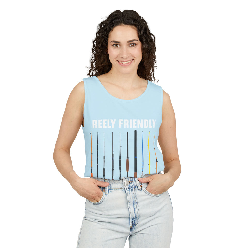 Reely Friendly Fishing Tank Top | Outdoor Apparel, Summer Vibes, Fisherman Gift, Casual Wear, Beach Outing