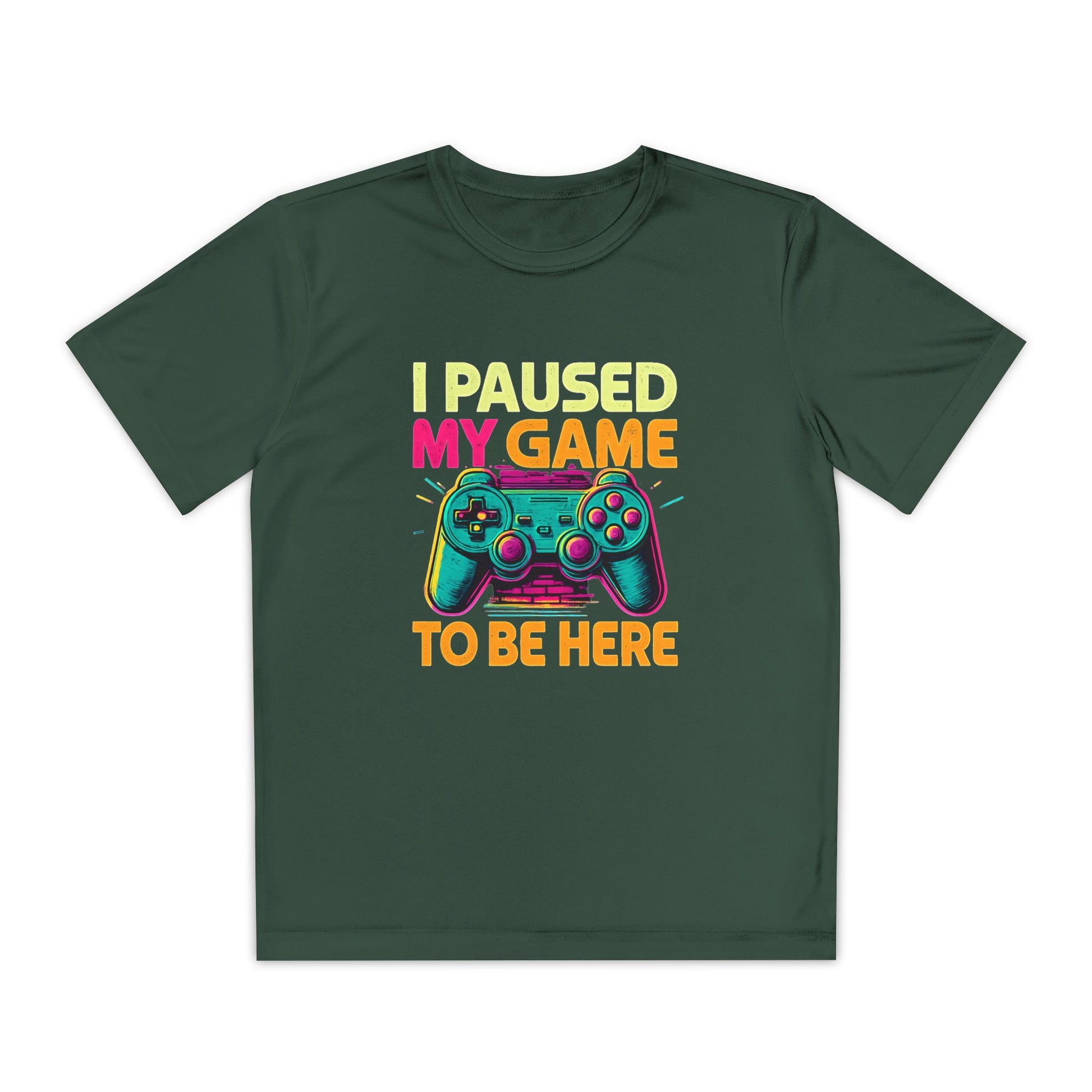 Youth Gamer Tee - I Paused My Game to Be Here | Fun Video Game Shirt, Kids Gaming Apparel, Birthday Gift, Casual Wear, Game Night Tee