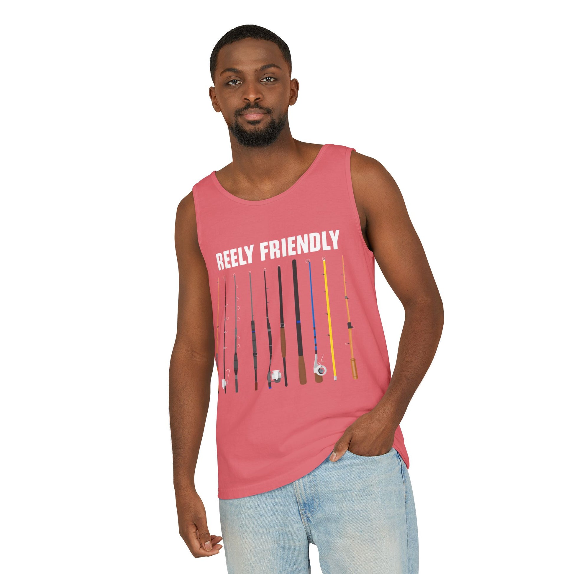 Reely Friendly Fishing Tank Top | Outdoor Apparel, Summer Vibes, Fisherman Gift, Casual Wear, Beach Outing