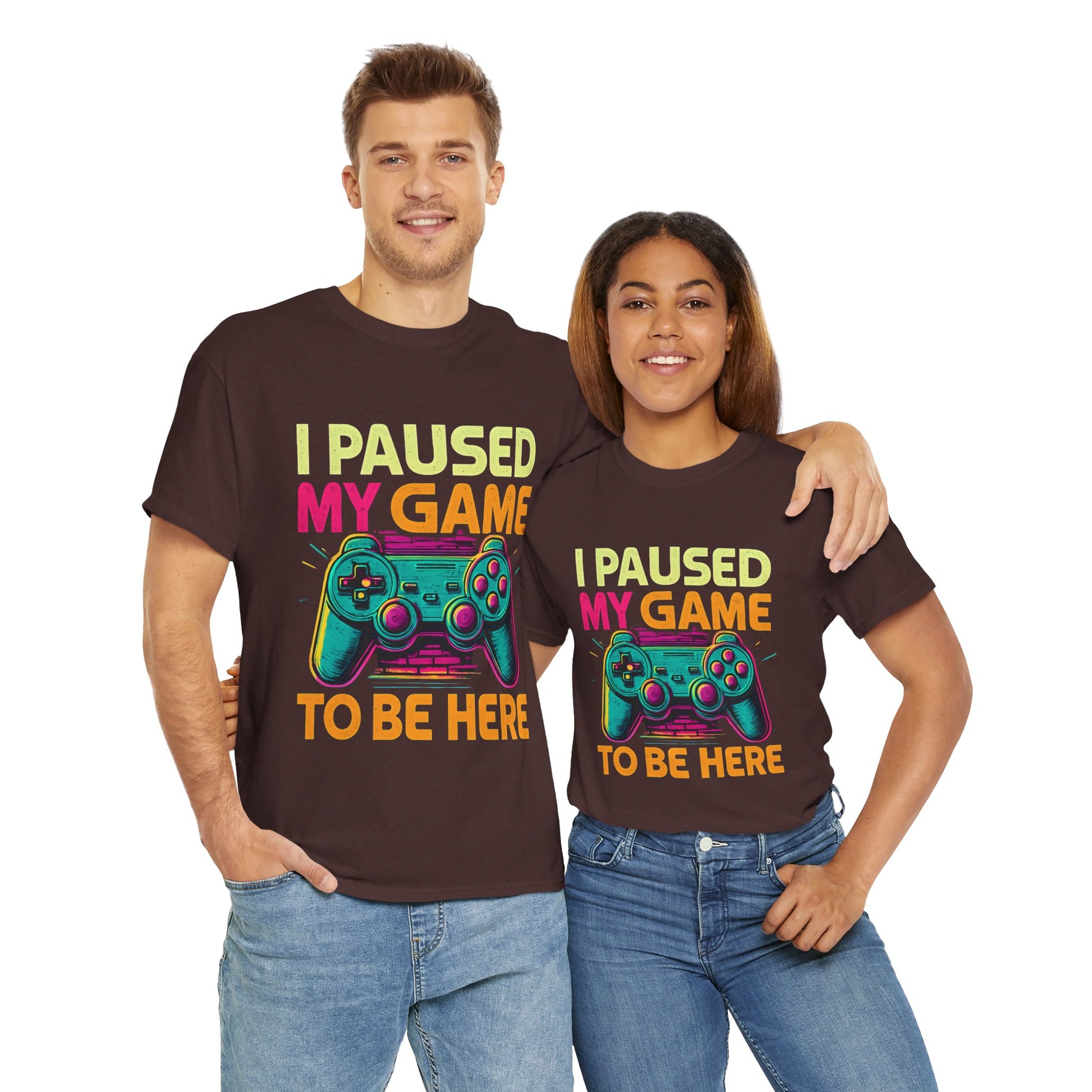 Gaming Humor Unisex Tee - I Paused My Game To Be Here, Gamer Gift, Video Game Shirt, Casual Wear, Funny T-Shirt, Game Night Apparel