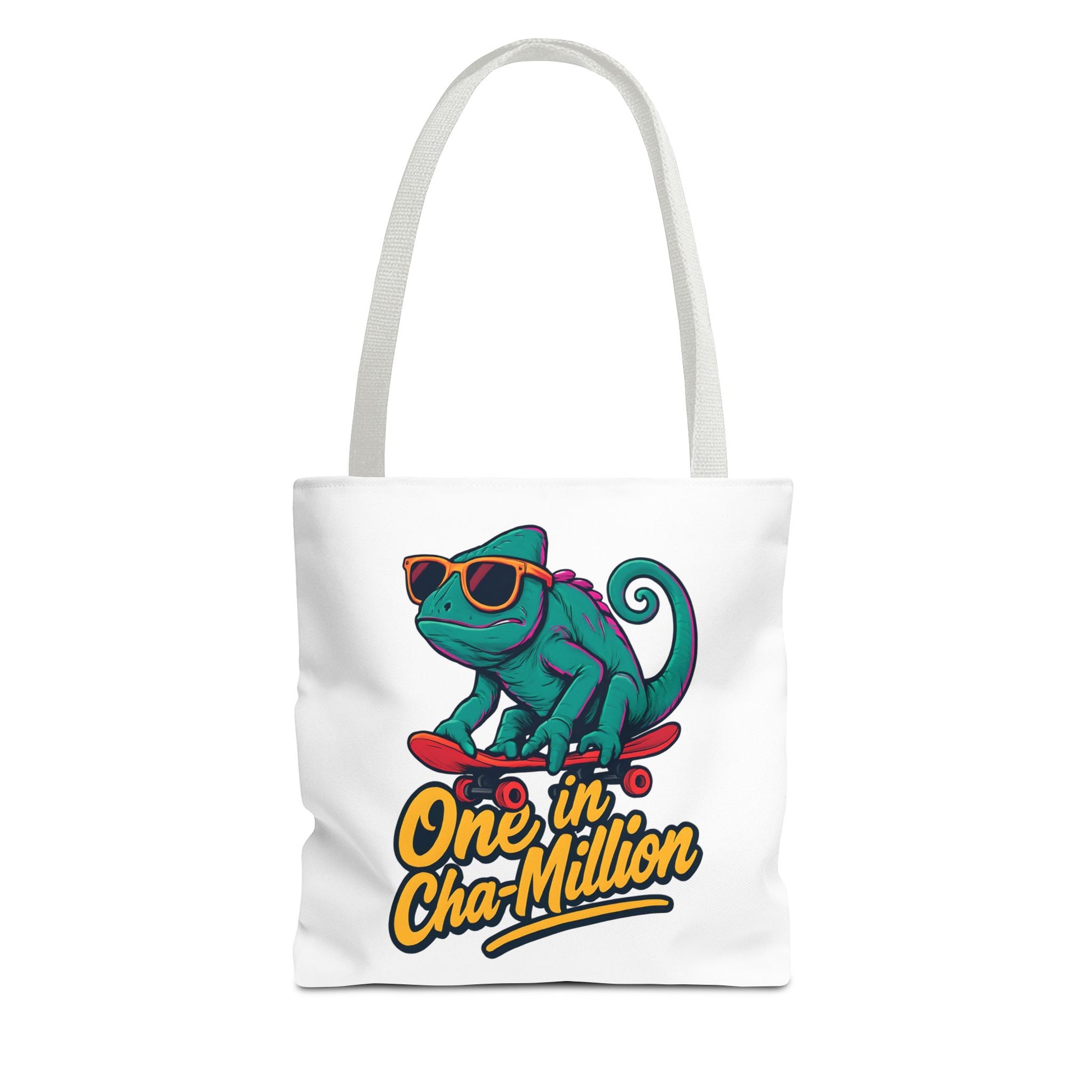 Skateboarder Chameleon Tote Bag - Unique AOP Design, Reusable Shopping Bag, Gift for Chameleon Lovers, Eco-Friendly Grocery Bag, [...]