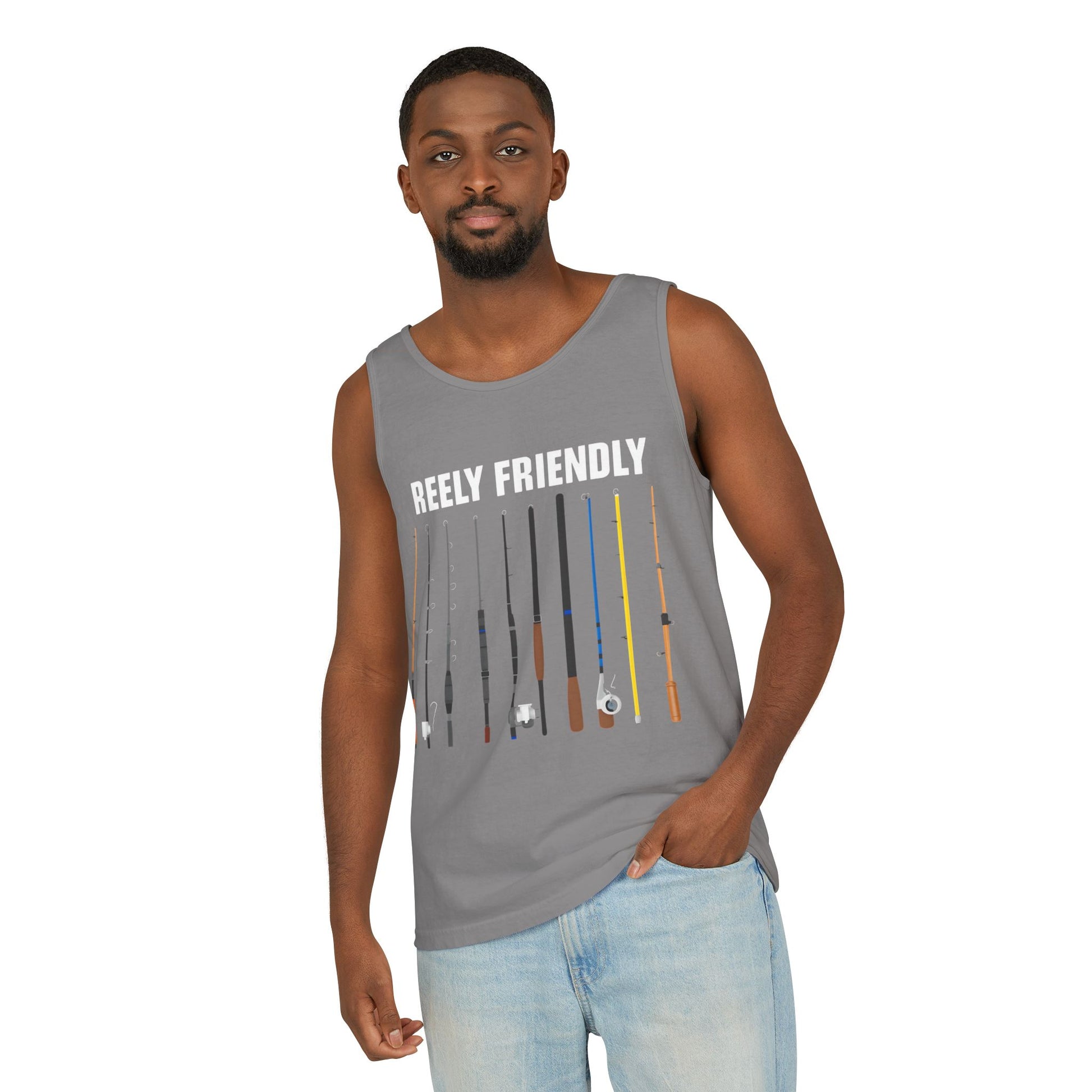 Reely Friendly Fishing Tank Top | Outdoor Apparel, Summer Vibes, Fisherman Gift, Casual Wear, Beach Outing
