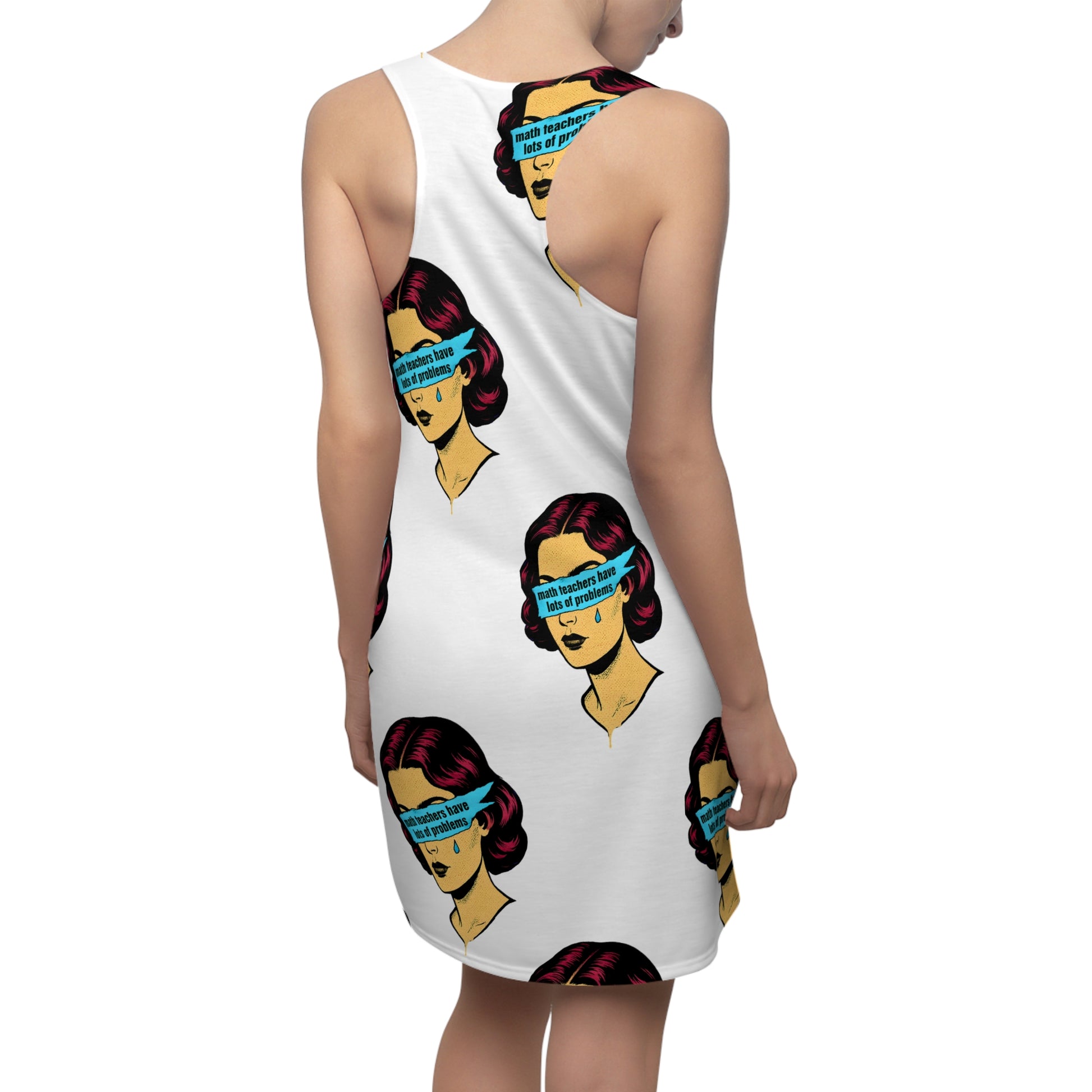 Retro Graphic Women's Racerback Dress - Vintage Style Party Dress, Casual Summer Dress, Perfect Gift for Birthdays, Celebrations, [...]