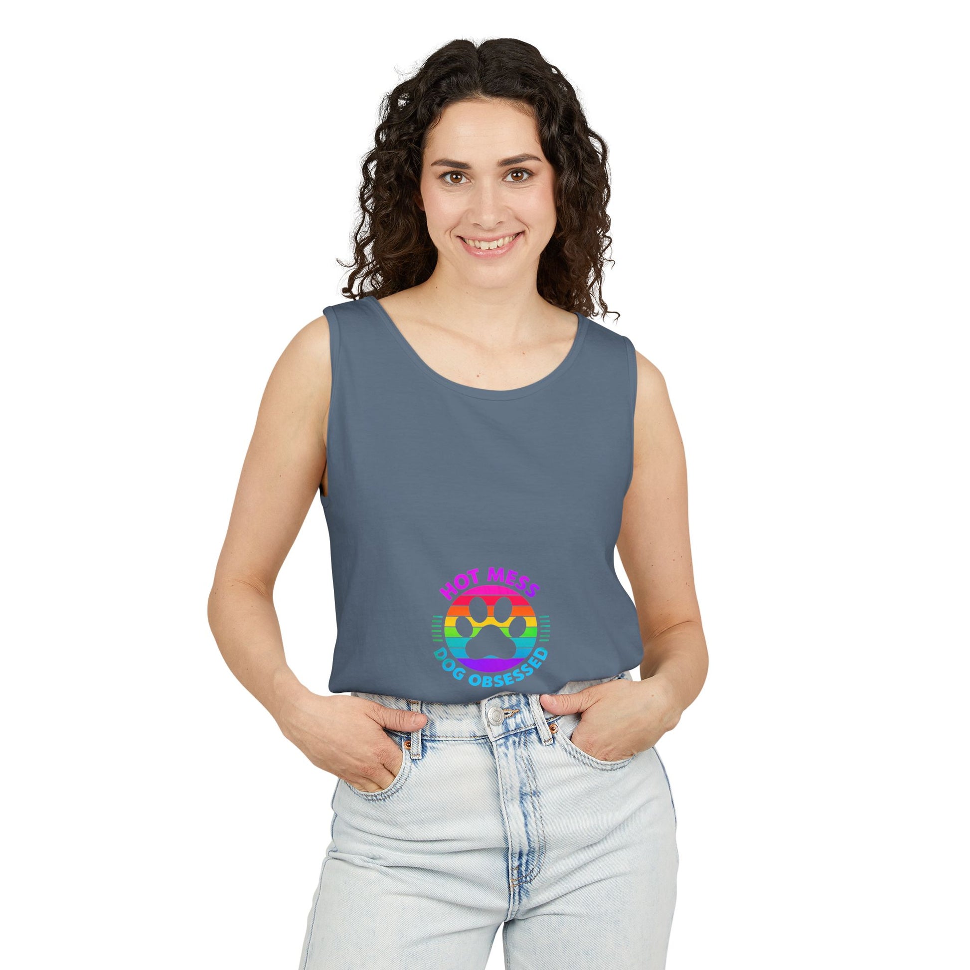 Dog Obsessed Unisex Garment-Dyed Tank Top