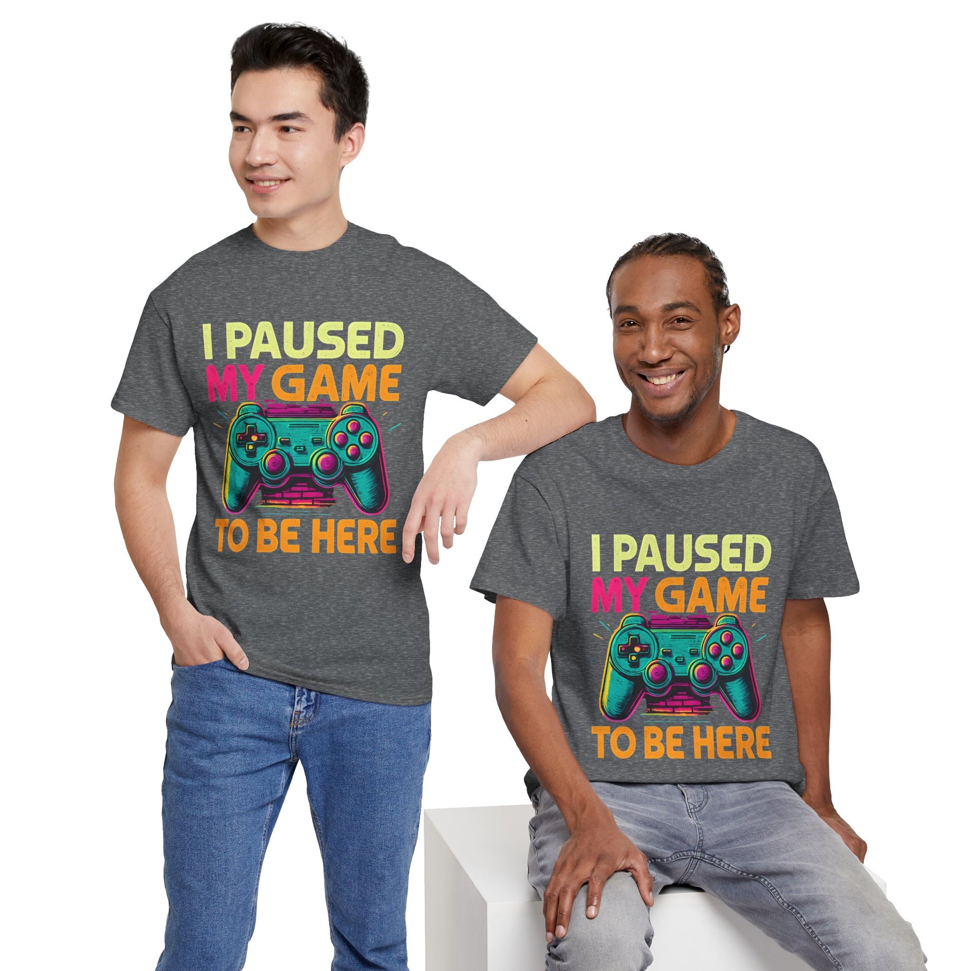Gaming Humor Unisex Tee - I Paused My Game To Be Here, Gamer Gift, Video Game Shirt, Casual Wear, Funny T-Shirt, Game Night Apparel