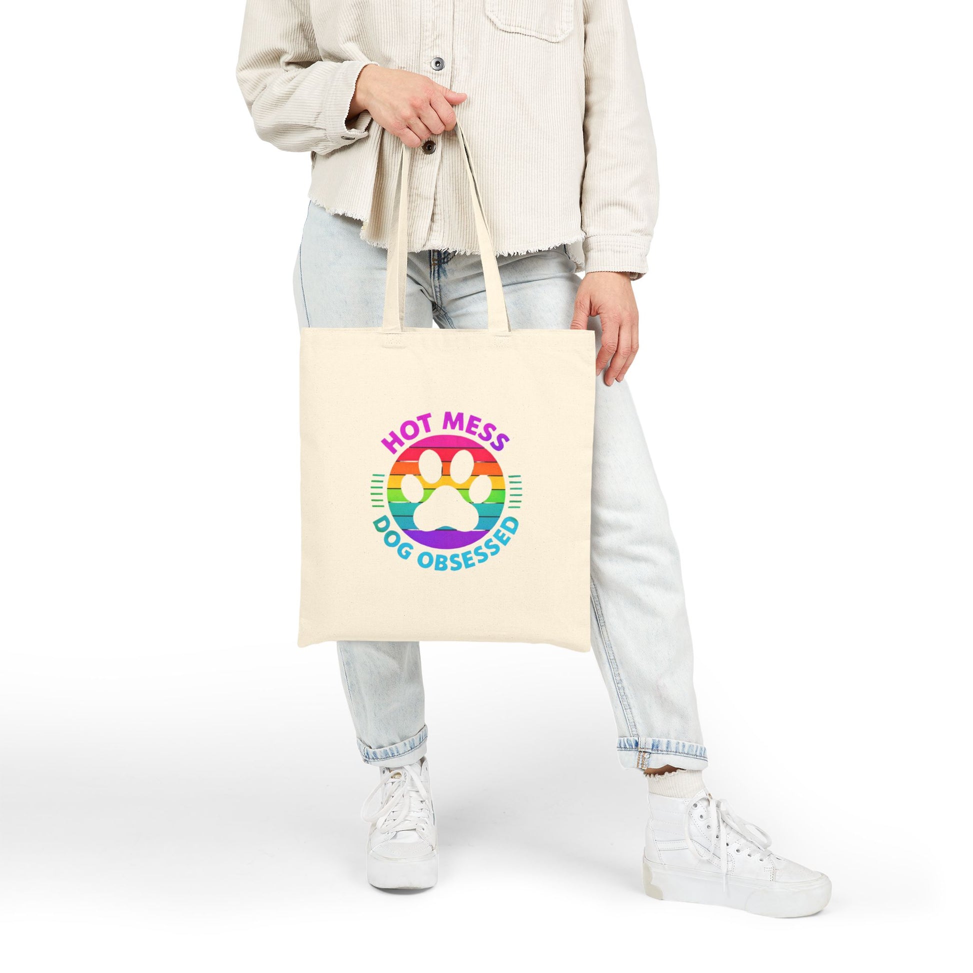 Dog Obsessed Canvas Tote Bag