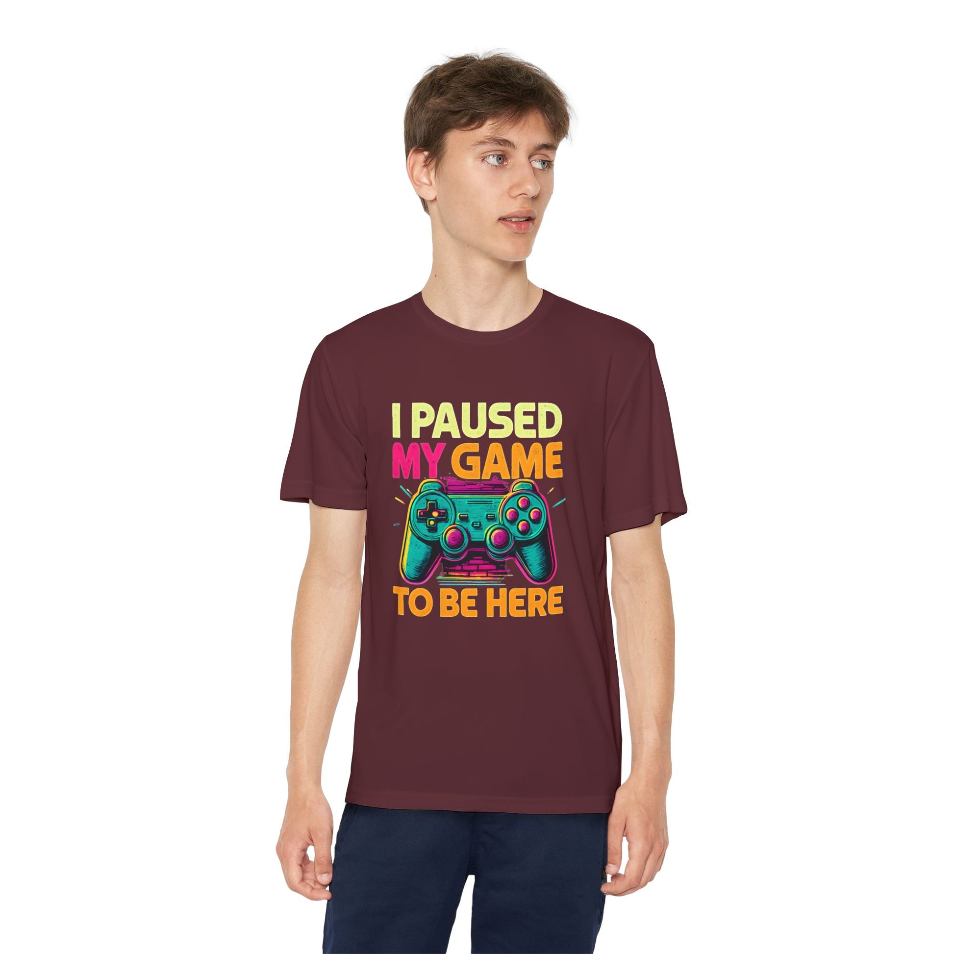 Youth Gamer Tee - I Paused My Game to Be Here | Fun Video Game Shirt, Kids Gaming Apparel, Birthday Gift, Casual Wear, Game Night Tee