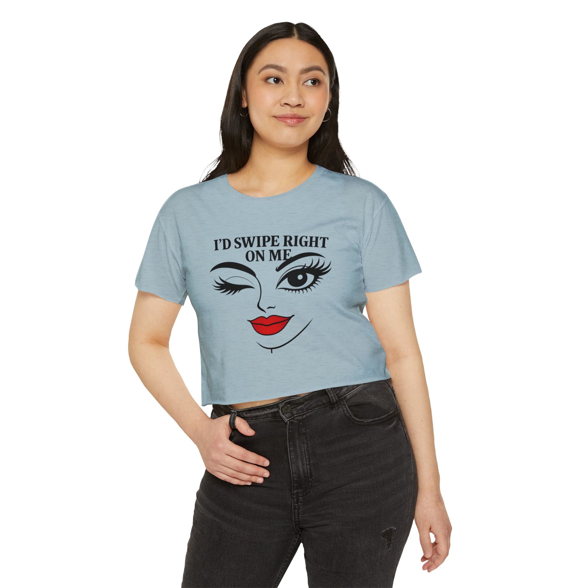 Flirty Graphic Crop Tee