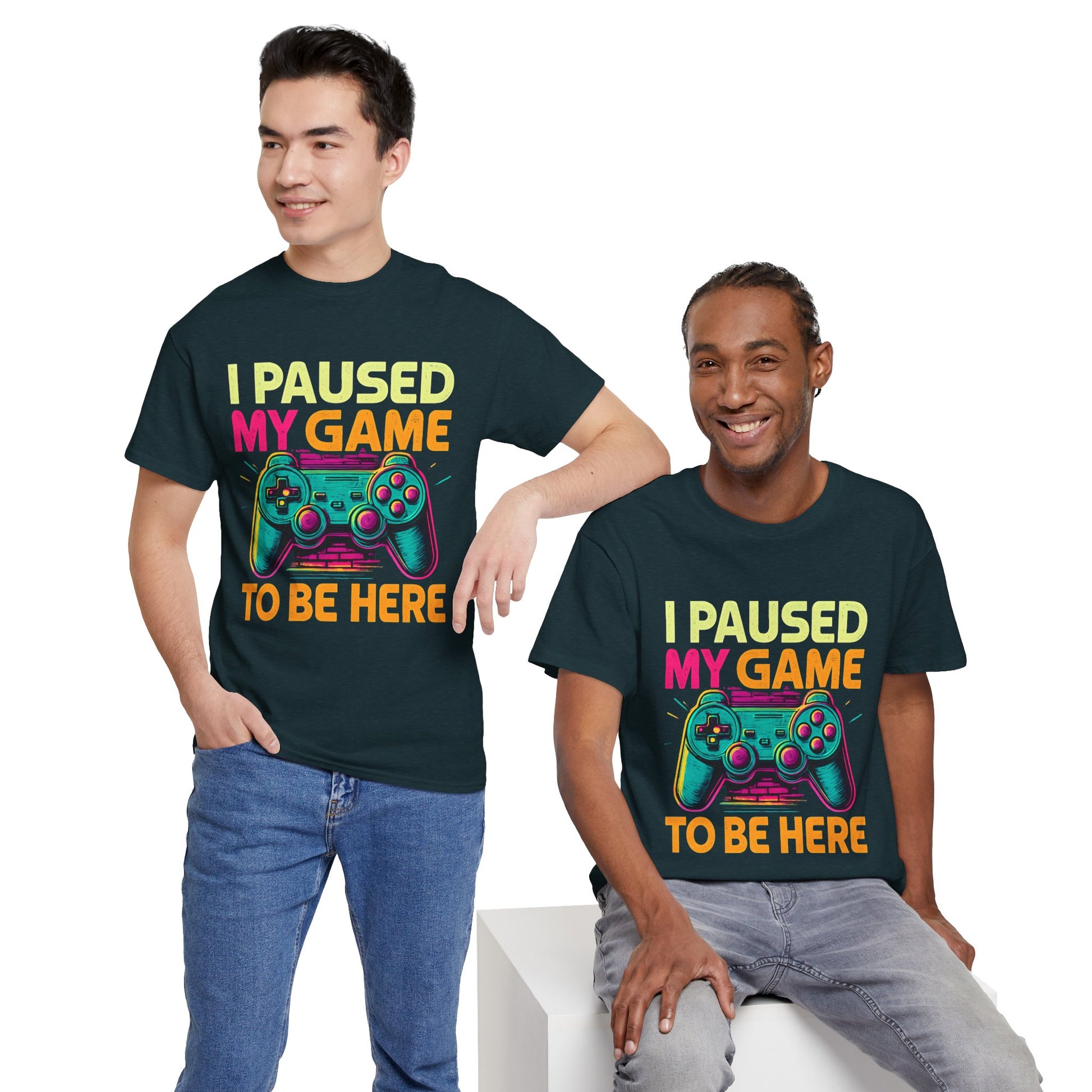 Gaming Humor Unisex Tee - I Paused My Game To Be Here, Gamer Gift, Video Game Shirt, Casual Wear, Funny T-Shirt, Game Night Apparel