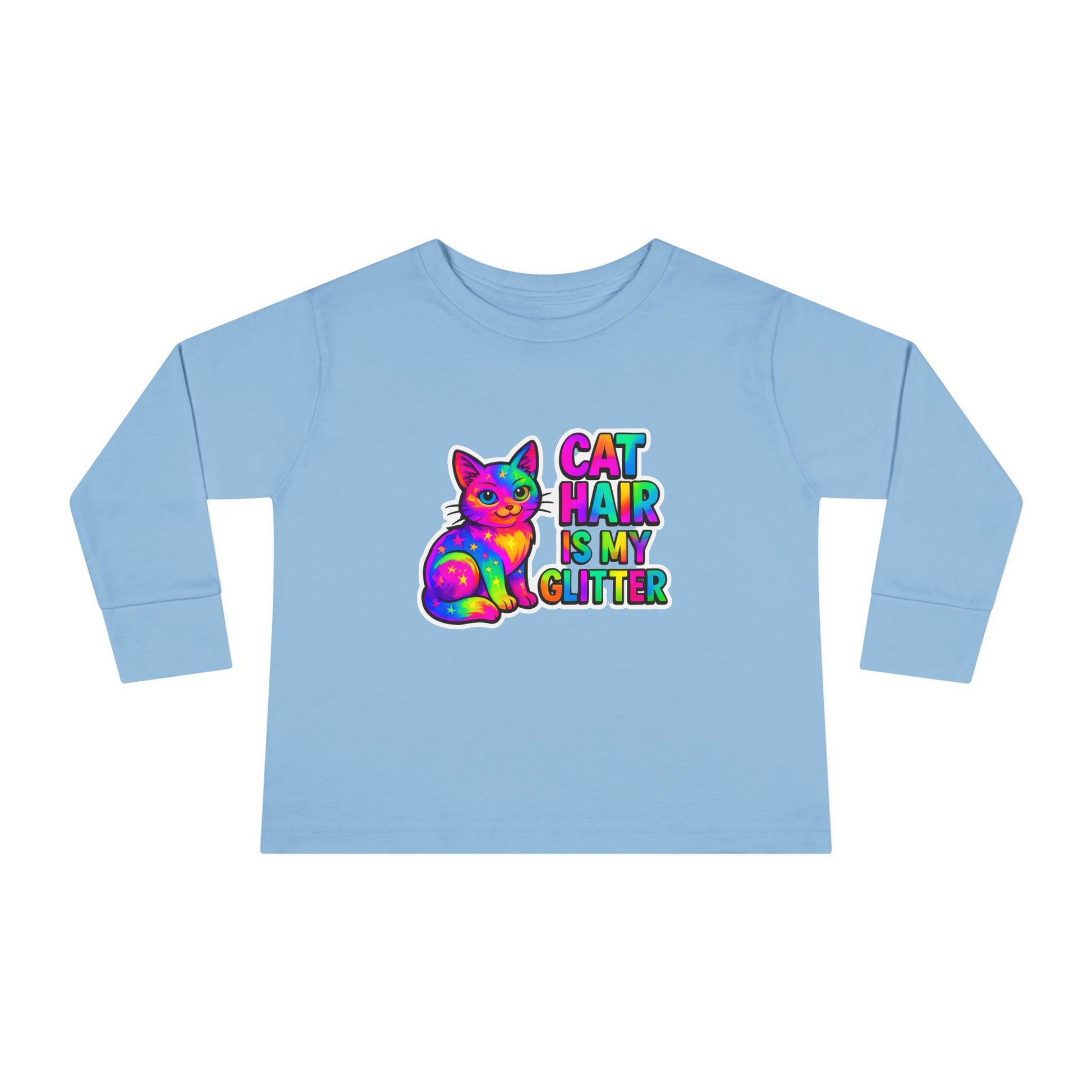Cat Hair Is My Glitter Toddler Long Sleeve Tee