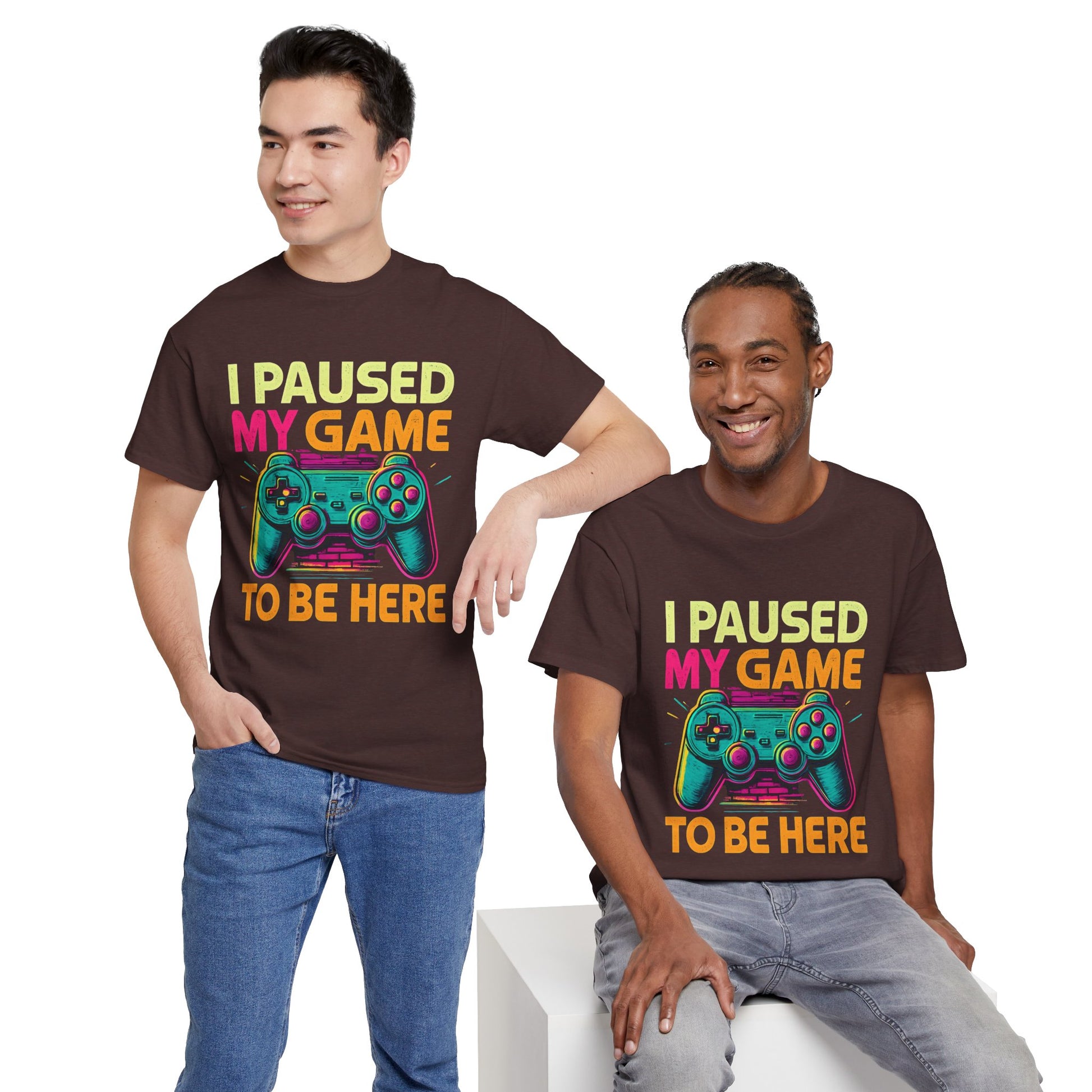 Gaming Humor Unisex Tee - I Paused My Game To Be Here, Gamer Gift, Video Game Shirt, Casual Wear, Funny T-Shirt, Game Night Apparel
