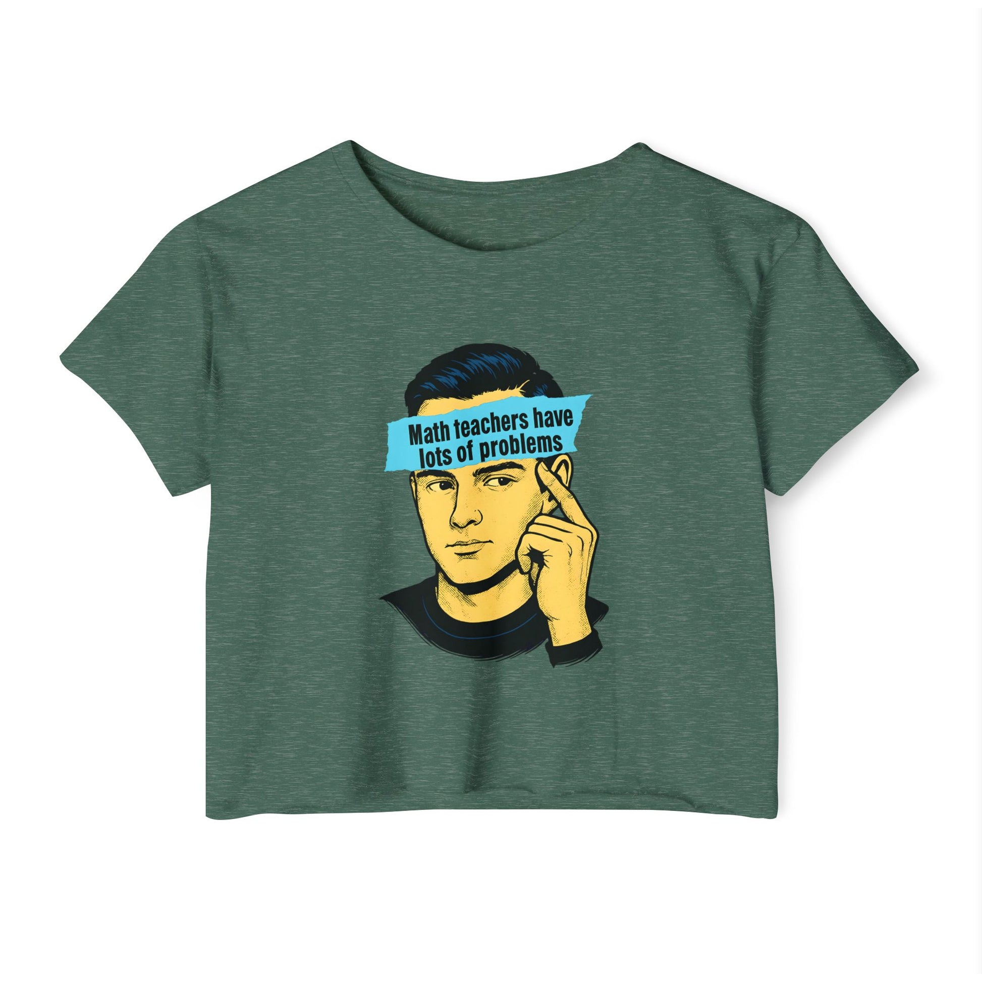 Math Teacher Problems Crop Top