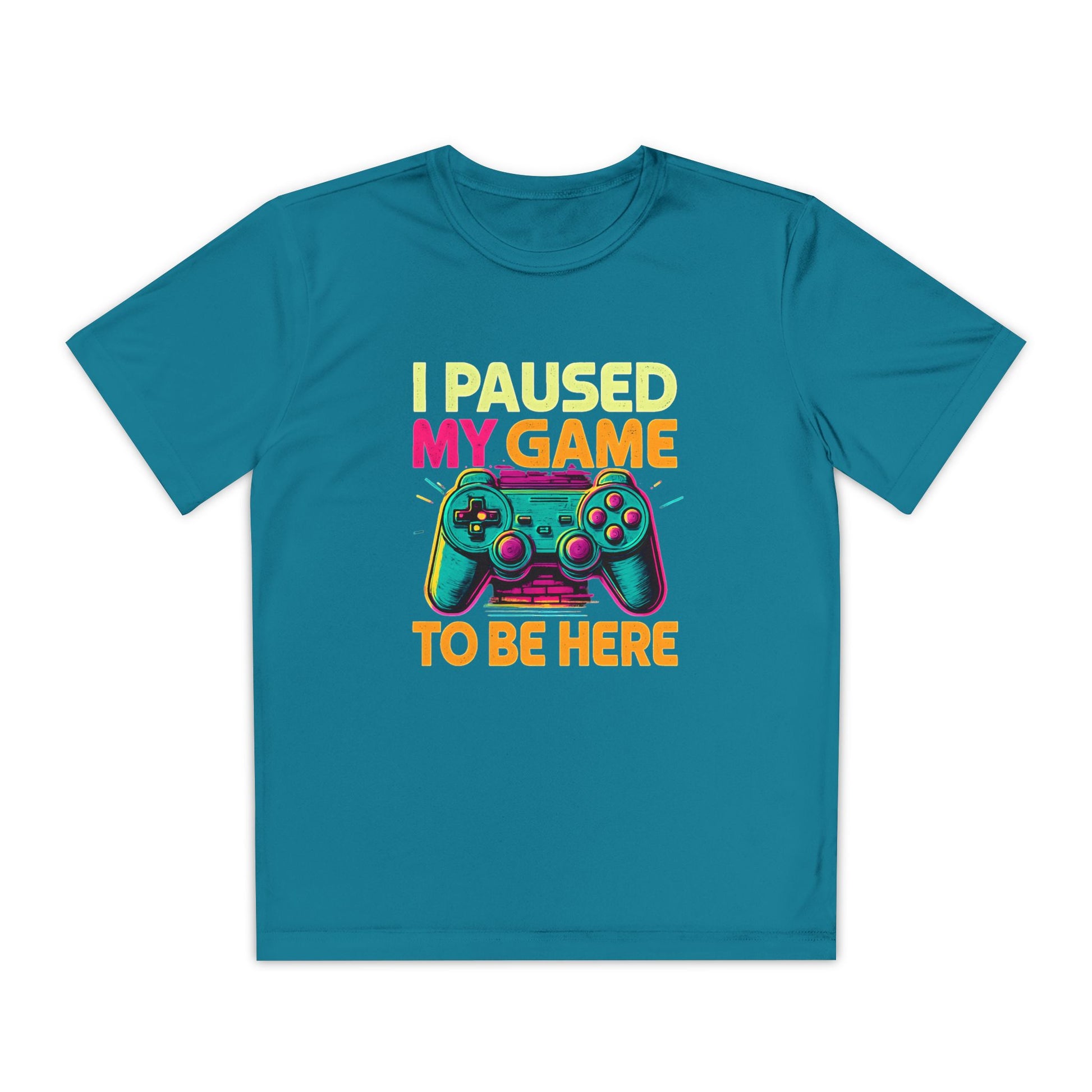 Youth Gamer Tee - I Paused My Game to Be Here | Fun Video Game Shirt, Kids Gaming Apparel, Birthday Gift, Casual Wear, Game Night Tee