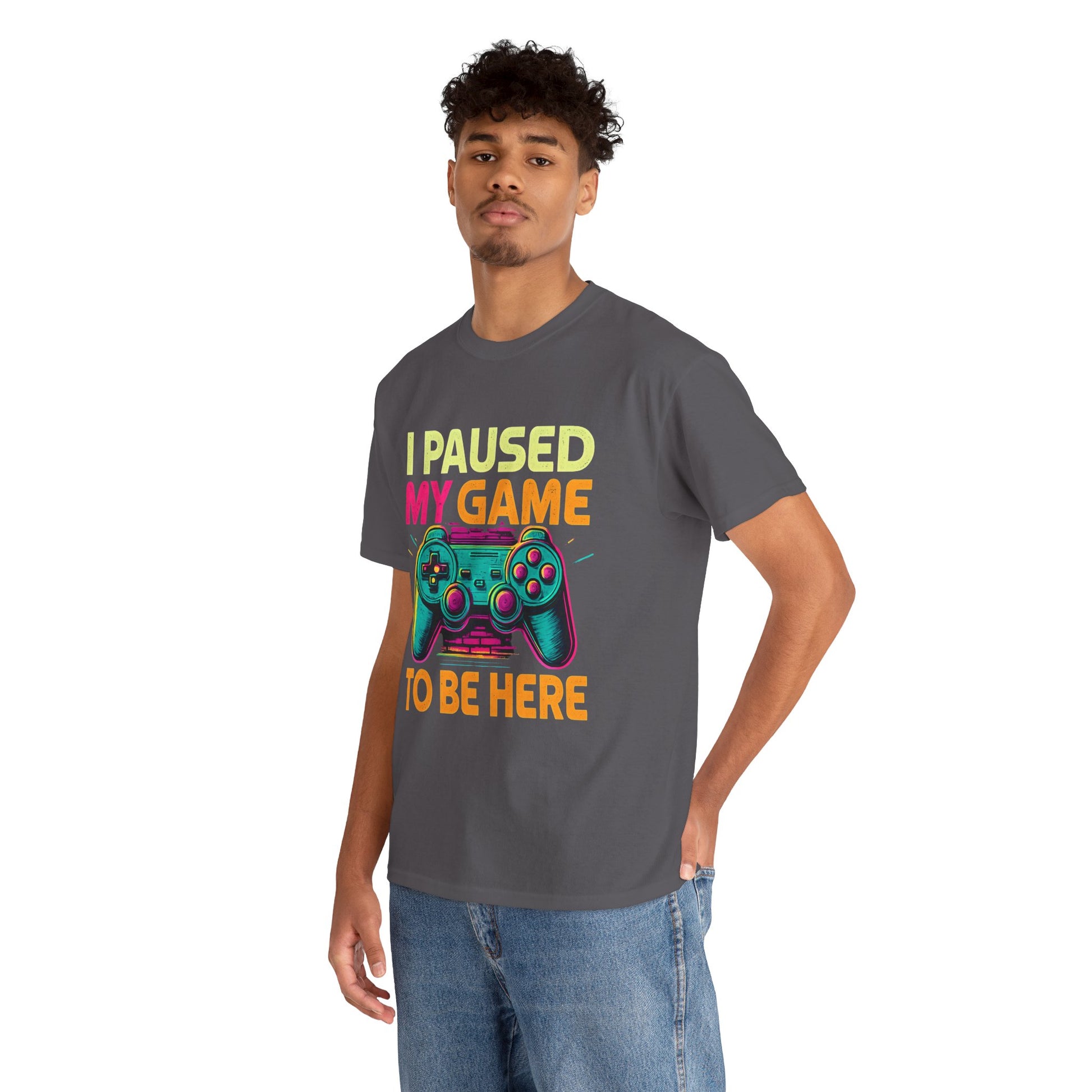 Gaming Humor Unisex Tee - I Paused My Game To Be Here, Gamer Gift, Video Game Shirt, Casual Wear, Funny T-Shirt, Game Night Apparel