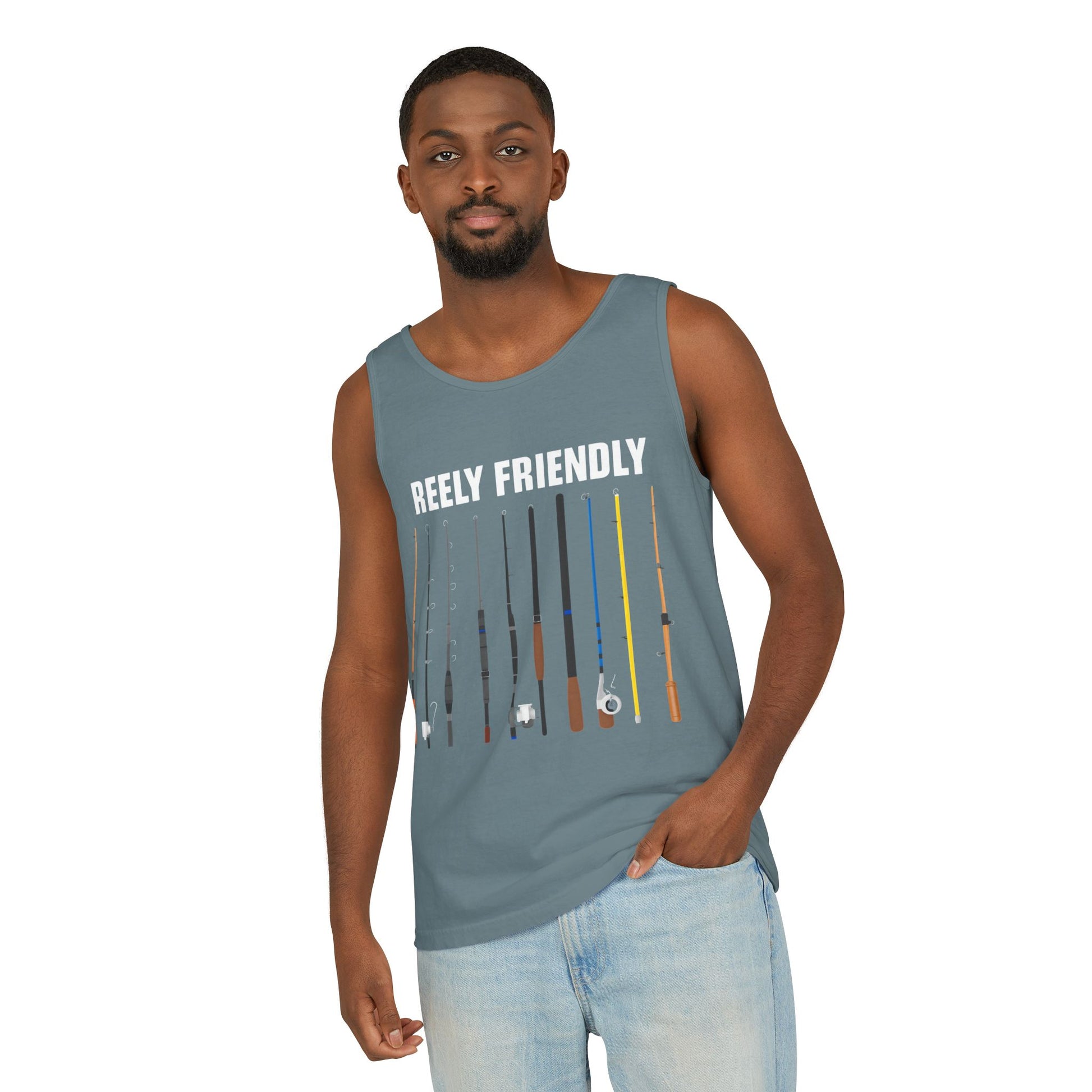 Reely Friendly Fishing Tank Top | Outdoor Apparel, Summer Vibes, Fisherman Gift, Casual Wear, Beach Outing