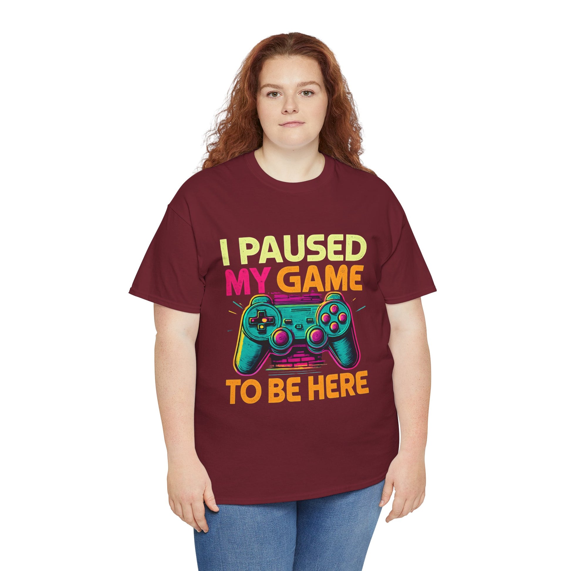 Gaming Humor Unisex Tee - I Paused My Game To Be Here, Gamer Gift, Video Game Shirt, Casual Wear, Funny T-Shirt, Game Night Apparel