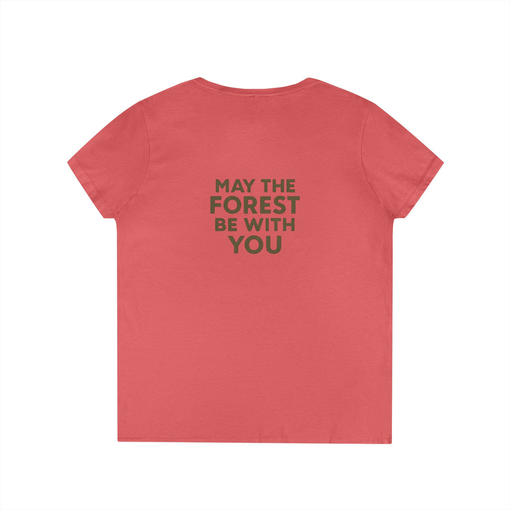 Forest themed Ladies' v neck