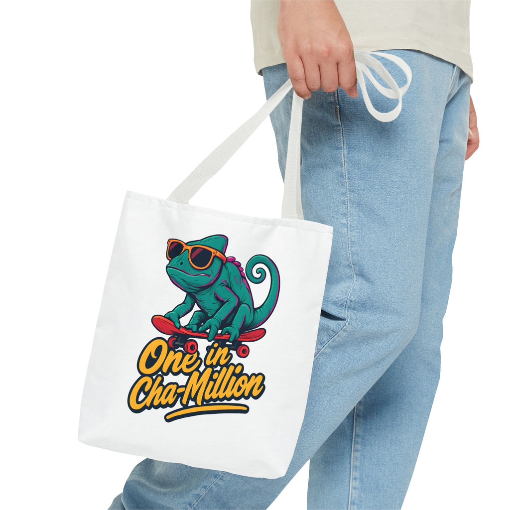Skateboarder Chameleon Tote Bag - Unique AOP Design, Reusable Shopping Bag, Gift for Chameleon Lovers, Eco-Friendly Grocery Bag, [...]