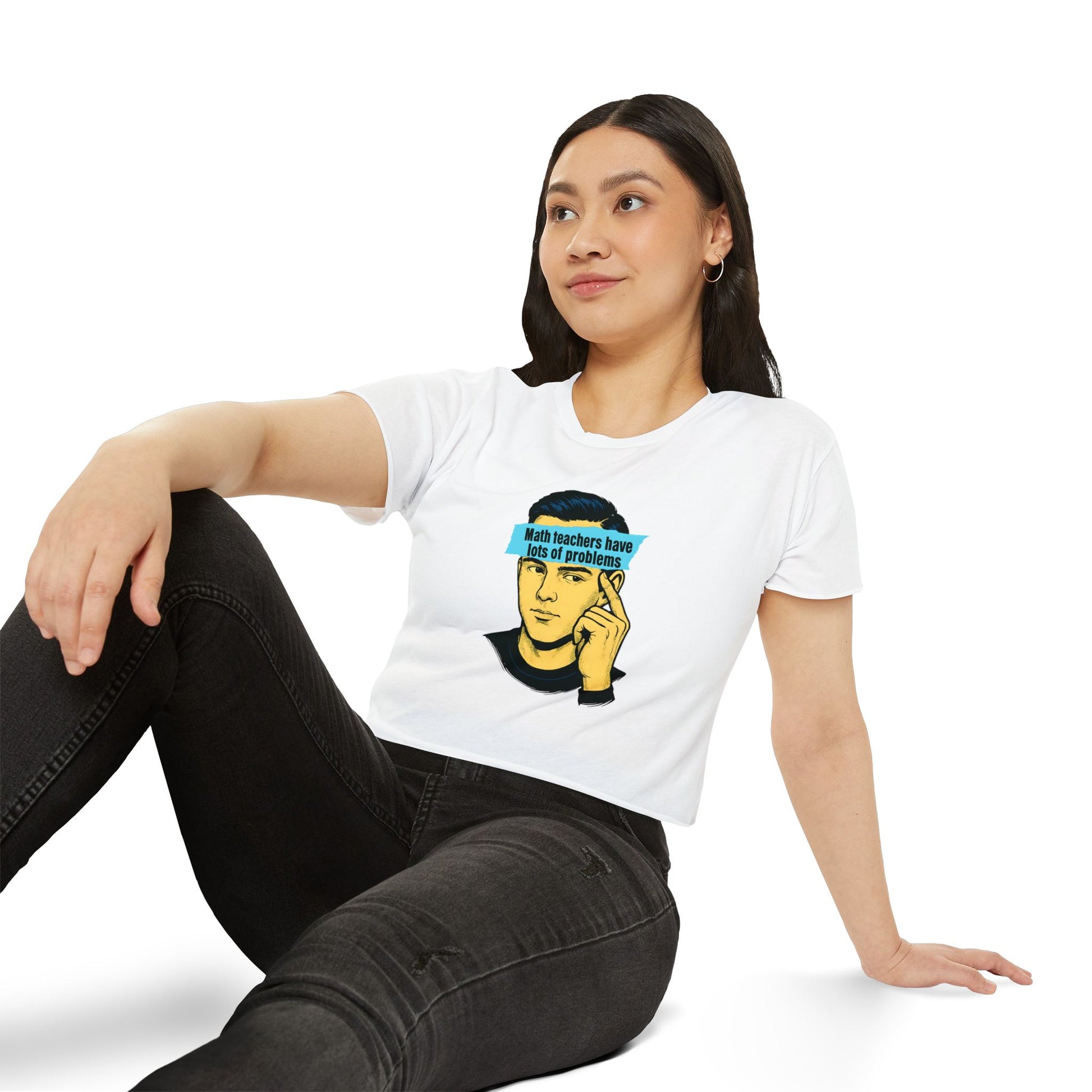 Math Teacher Problems Crop Top