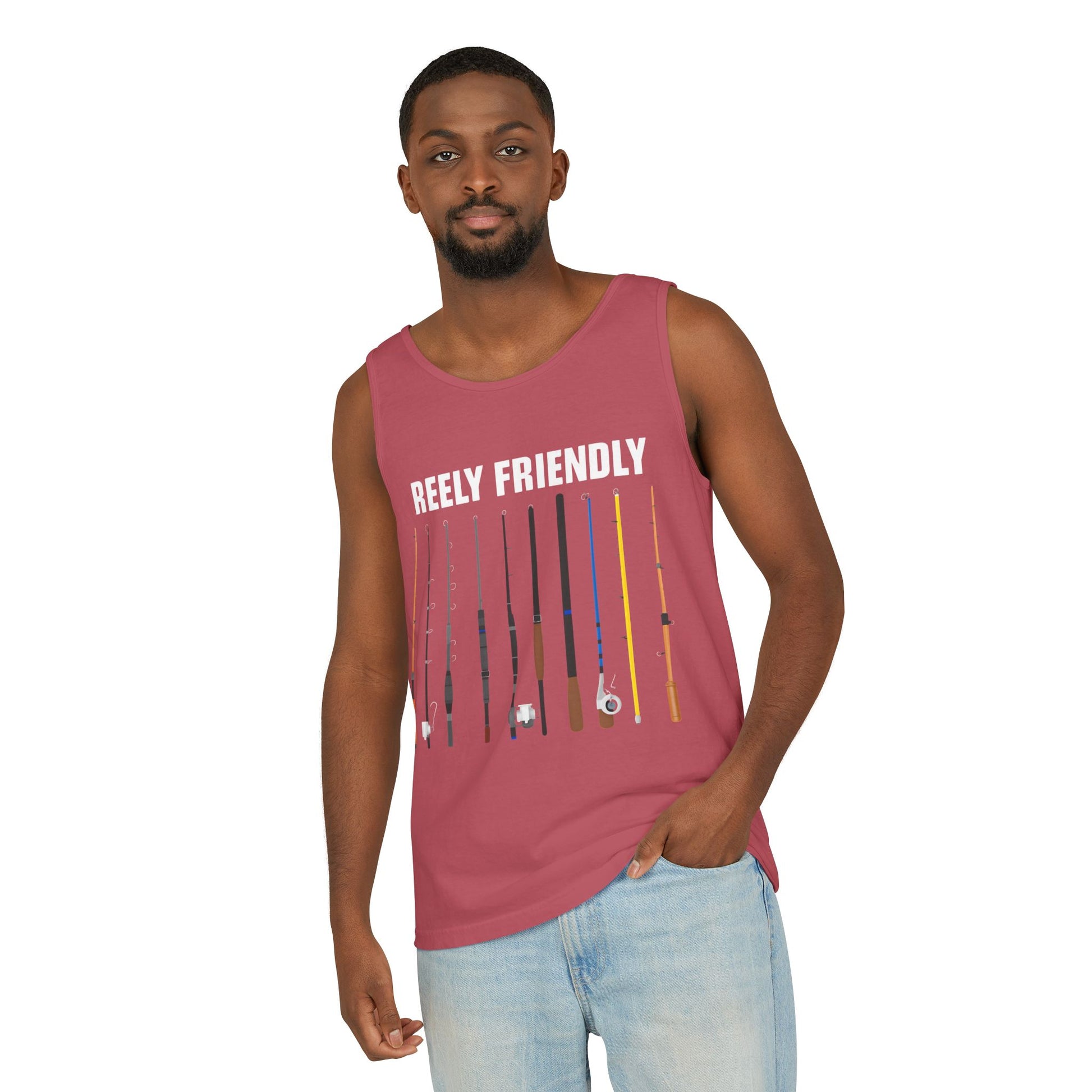 Reely Friendly Fishing Tank Top | Outdoor Apparel, Summer Vibes, Fisherman Gift, Casual Wear, Beach Outing