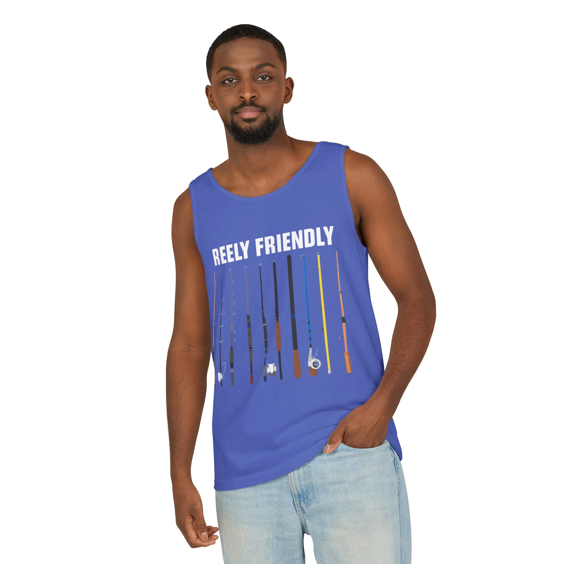 Reely Friendly Fishing Tank Top | Outdoor Apparel, Summer Vibes, Fisherman Gift, Casual Wear, Beach Outing