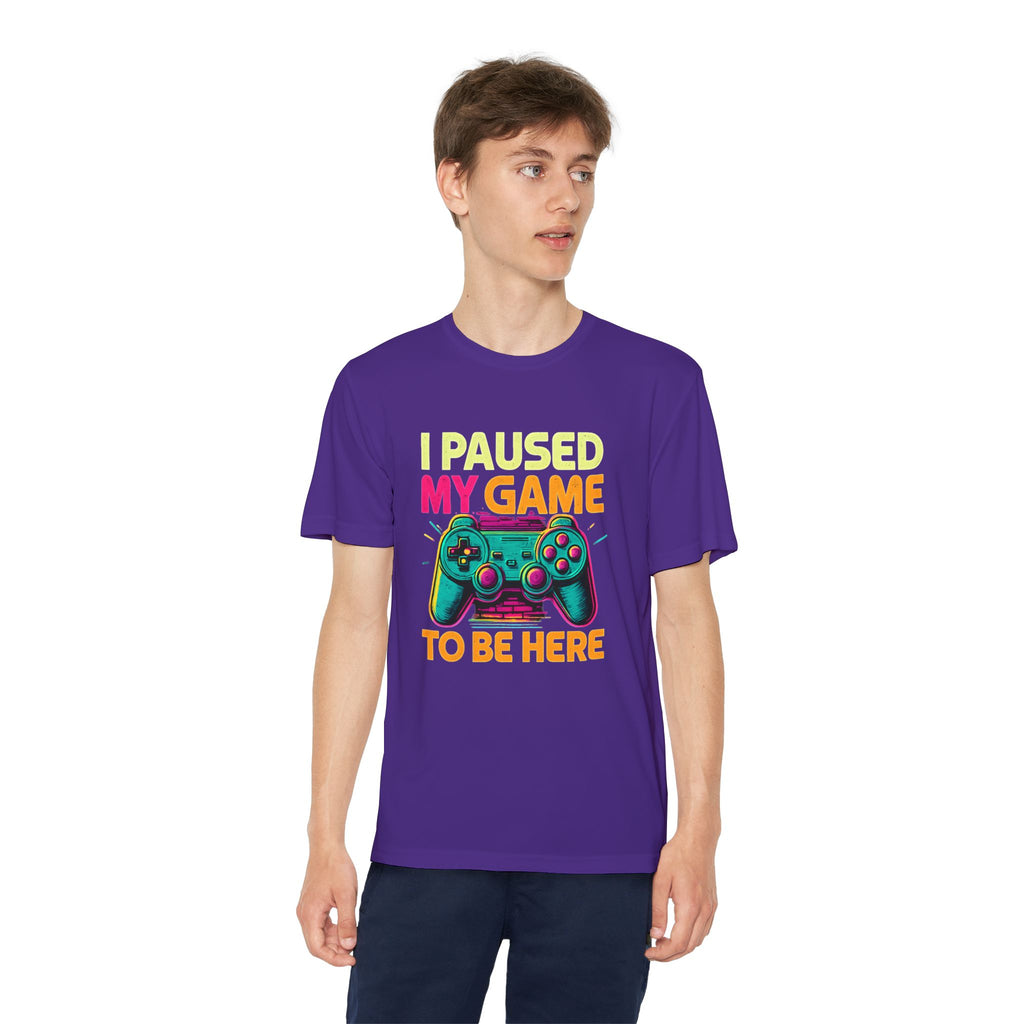 Youth Gamer Tee - I Paused My Game to Be Here | Fun Video Game Shirt, Kids Gaming Apparel, Birthday Gift, Casual Wear, Game Night Tee
