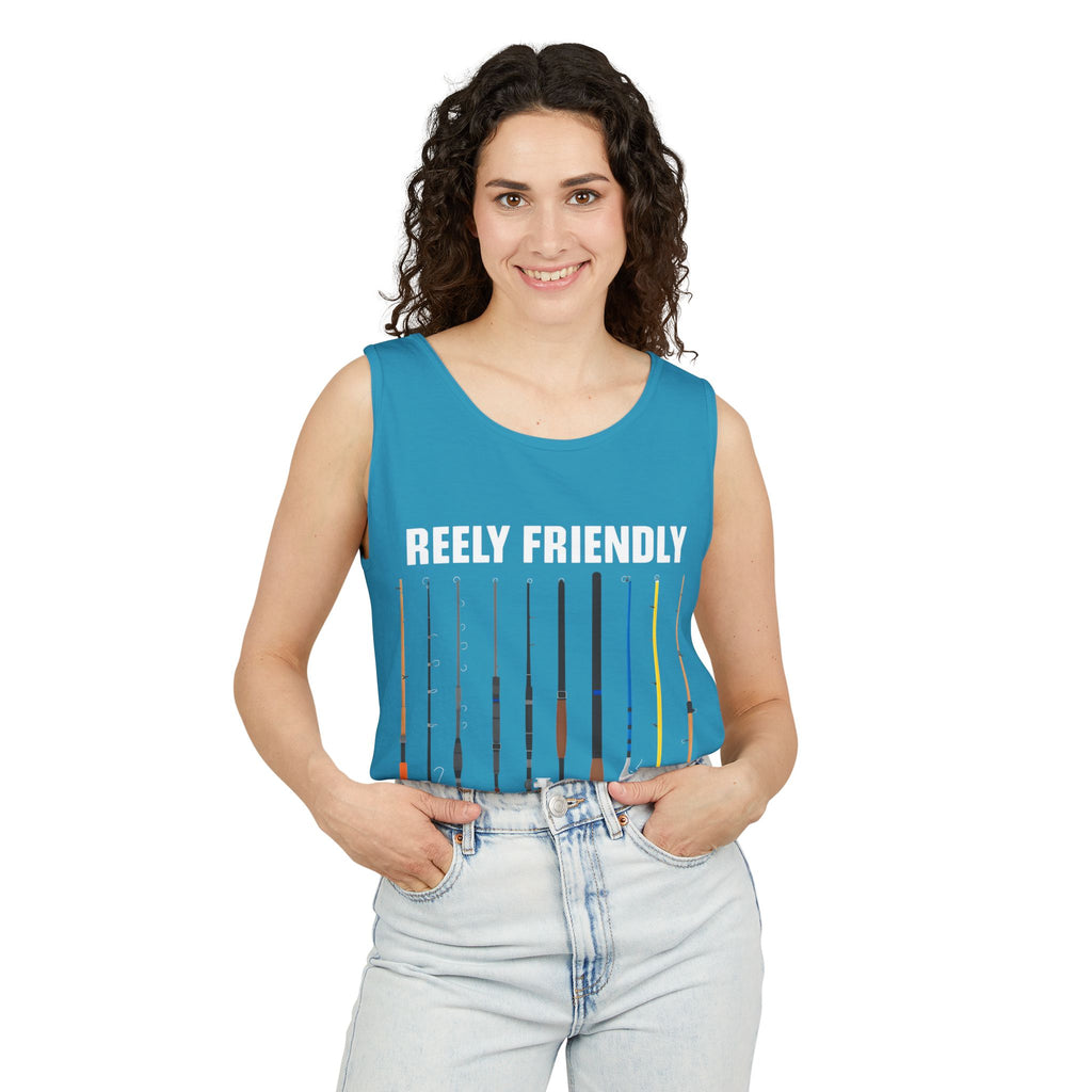 Reely Friendly Fishing Tank Top | Outdoor Apparel, Summer Vibes, Fisherman Gift, Casual Wear, Beach Outing