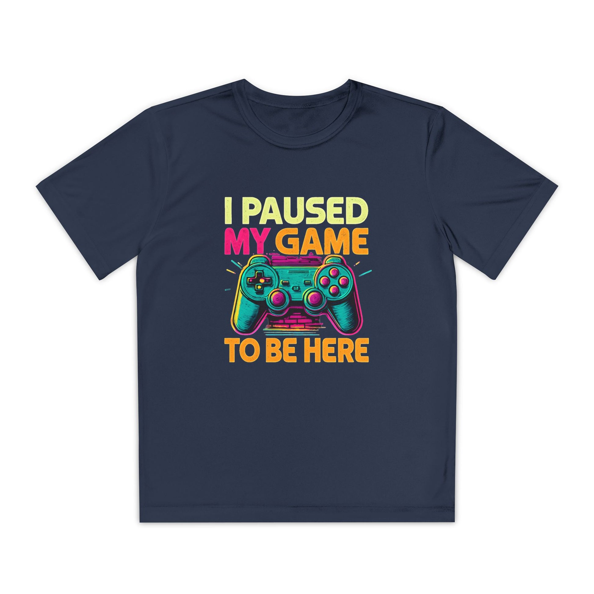 Youth Gamer Tee - I Paused My Game to Be Here | Fun Video Game Shirt, Kids Gaming Apparel, Birthday Gift, Casual Wear, Game Night Tee