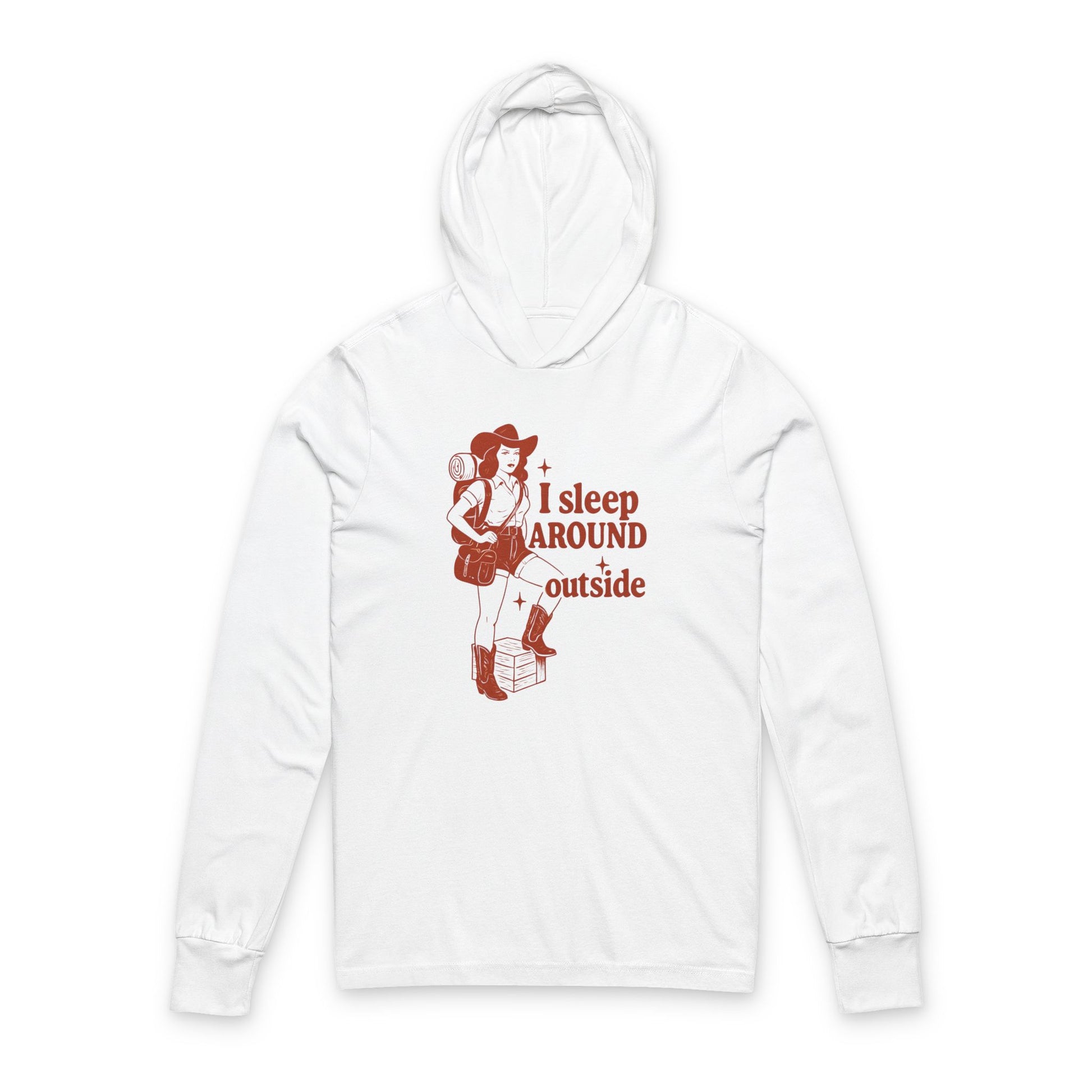 Camping humor Hooded long sleeve shirt
