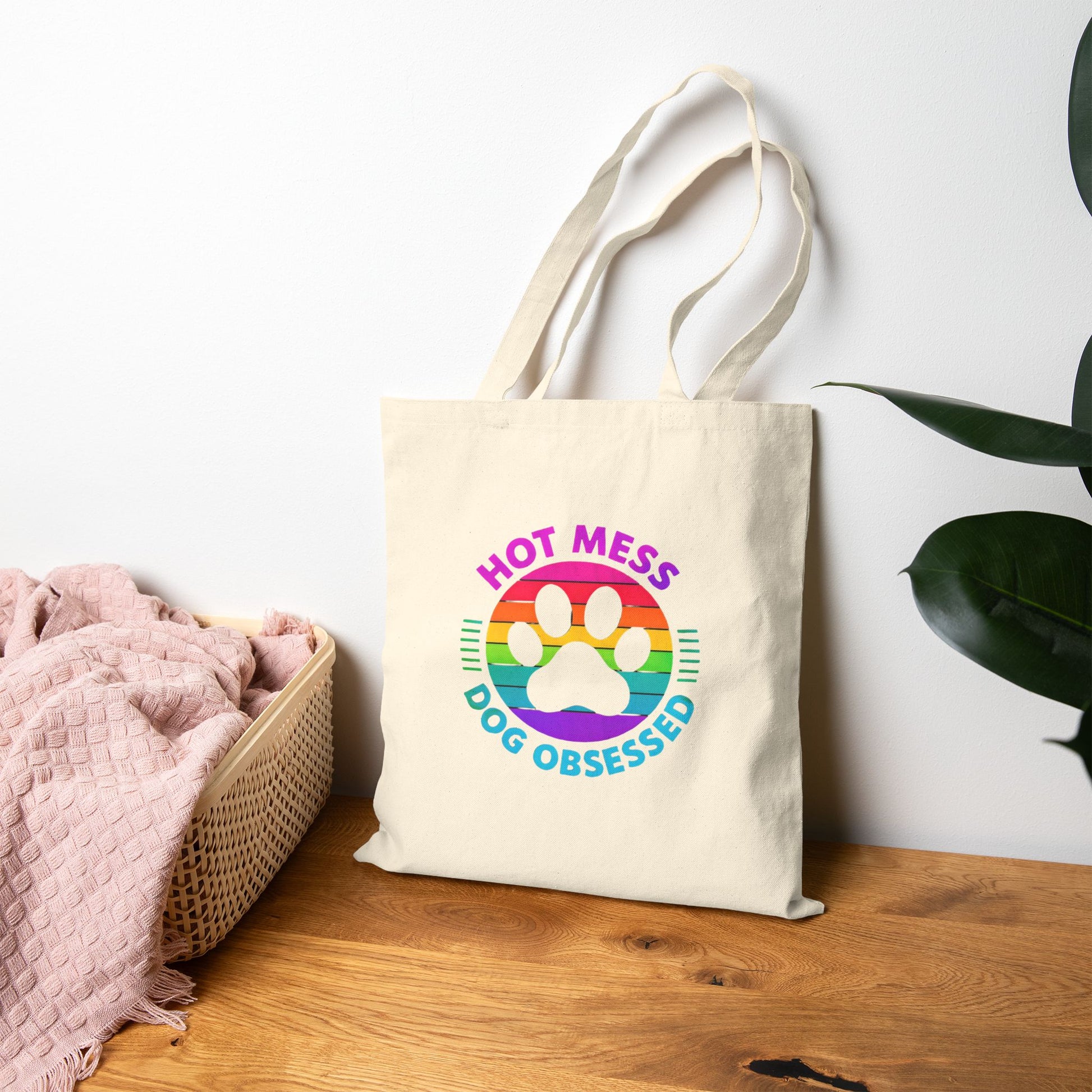Dog Obsessed Canvas Tote Bag