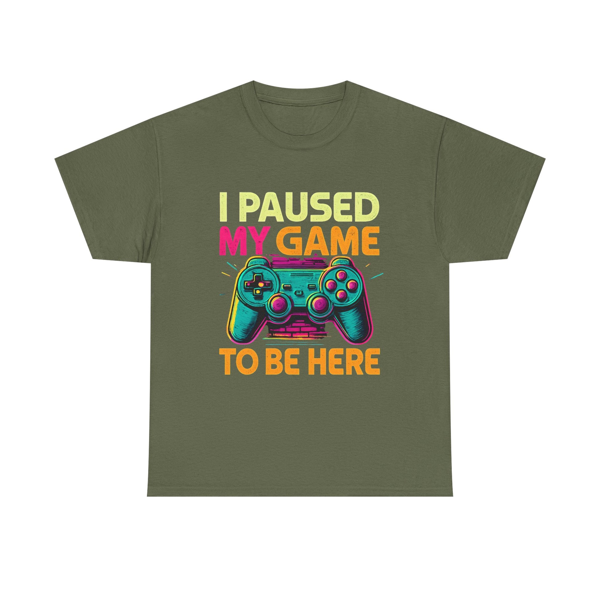 Gaming Humor Unisex Tee - I Paused My Game To Be Here, Gamer Gift, Video Game Shirt, Casual Wear, Funny T-Shirt, Game Night Apparel