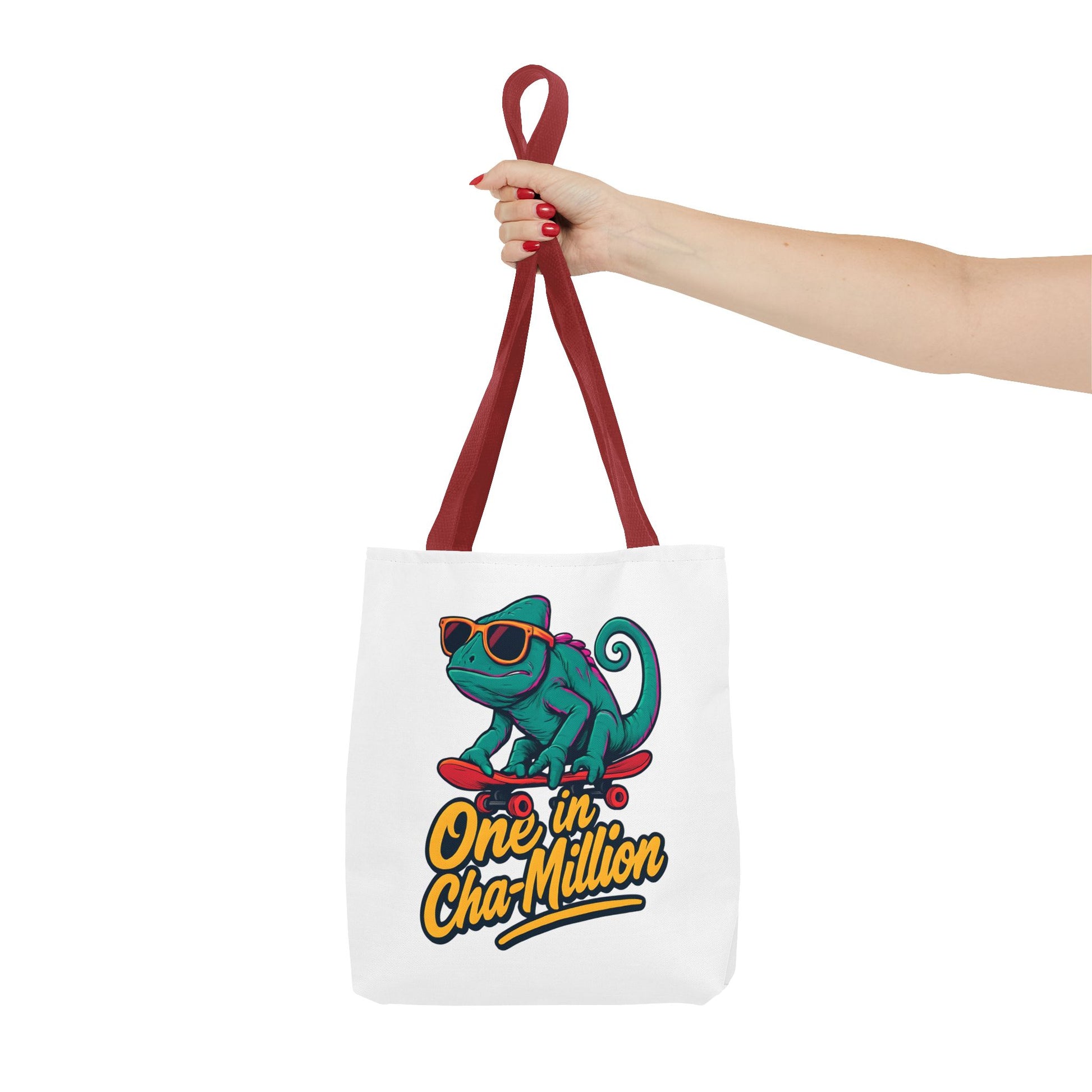 Skateboarder Chameleon Tote Bag - Unique AOP Design, Reusable Shopping Bag, Gift for Chameleon Lovers, Eco-Friendly Grocery Bag, [...]
