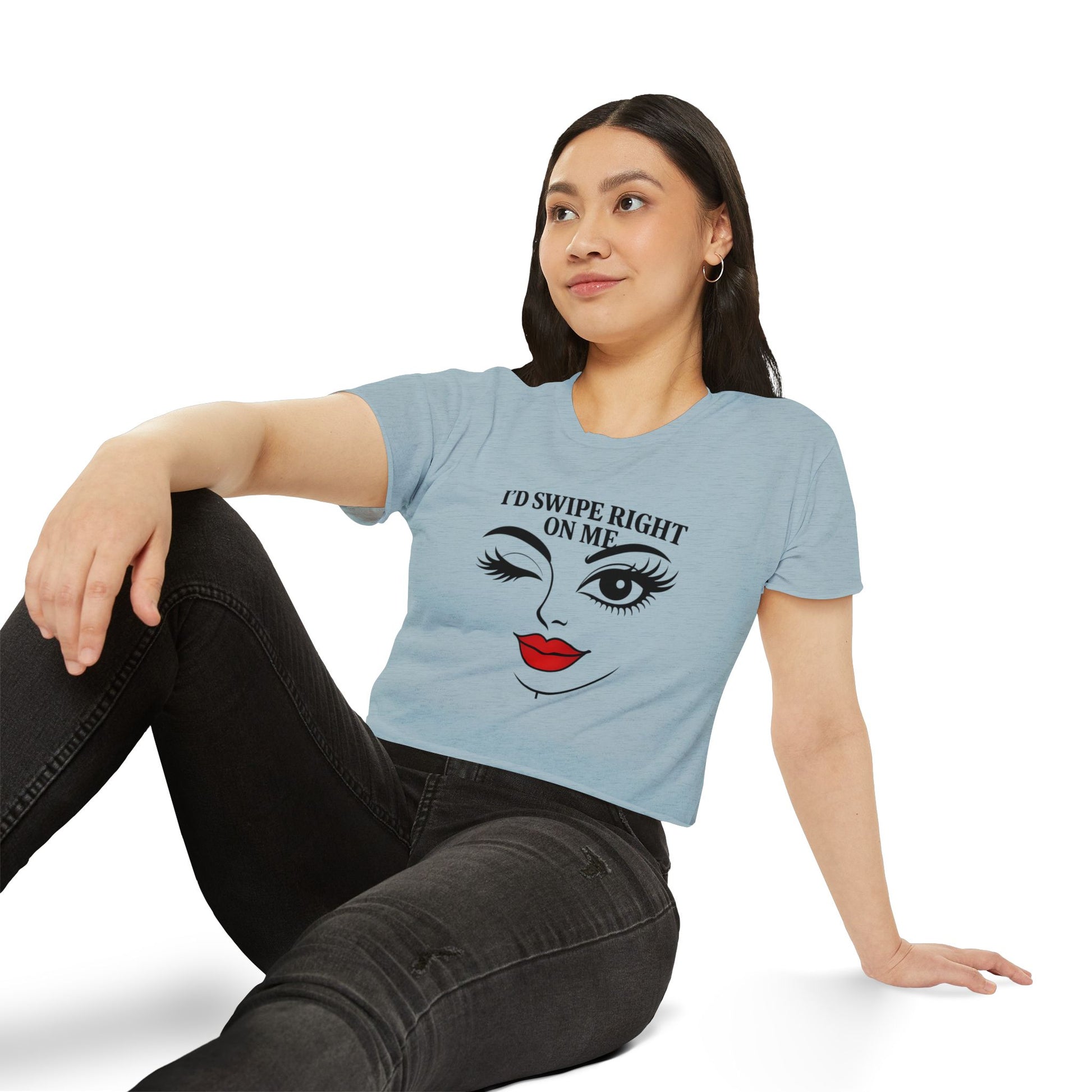 Flirty Graphic Crop Tee