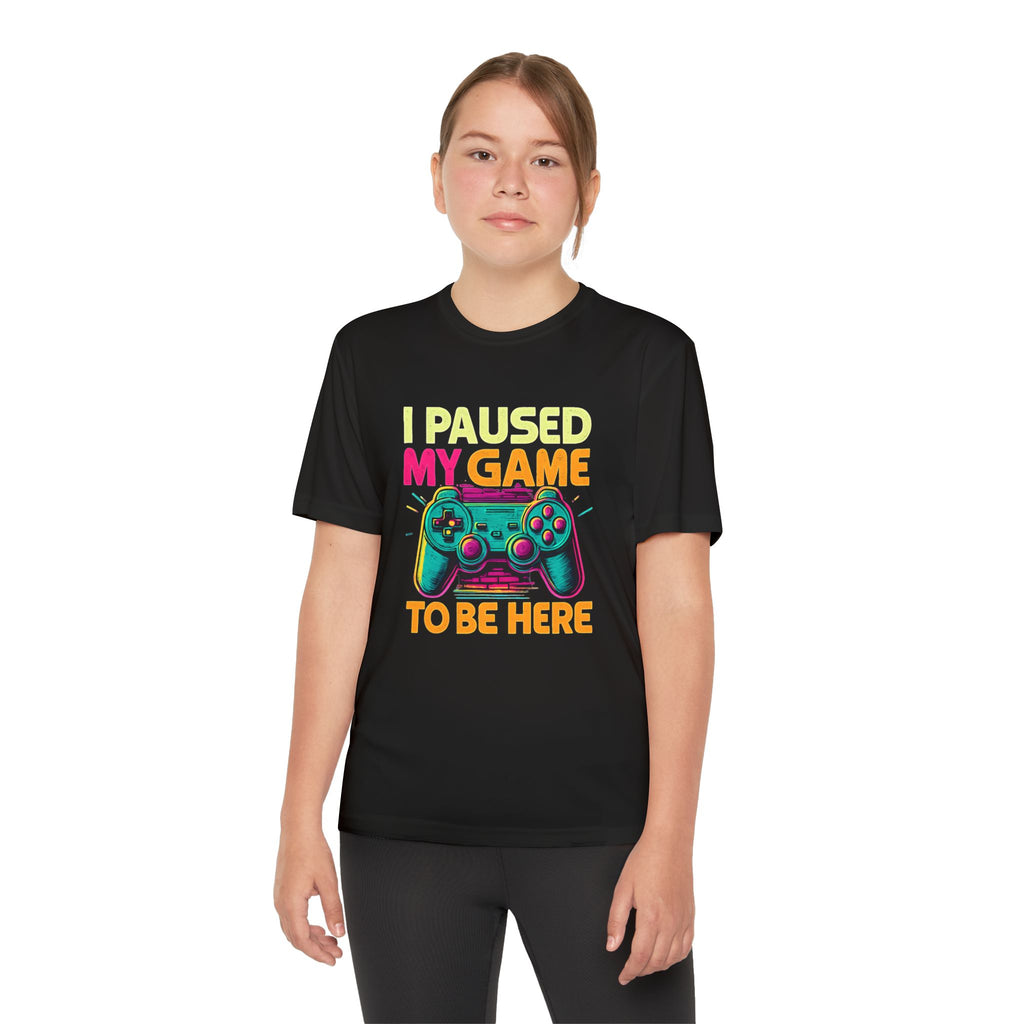 Youth Gamer Tee - I Paused My Game to Be Here | Fun Video Game Shirt, Kids Gaming Apparel, Birthday Gift, Casual Wear, Game Night Tee