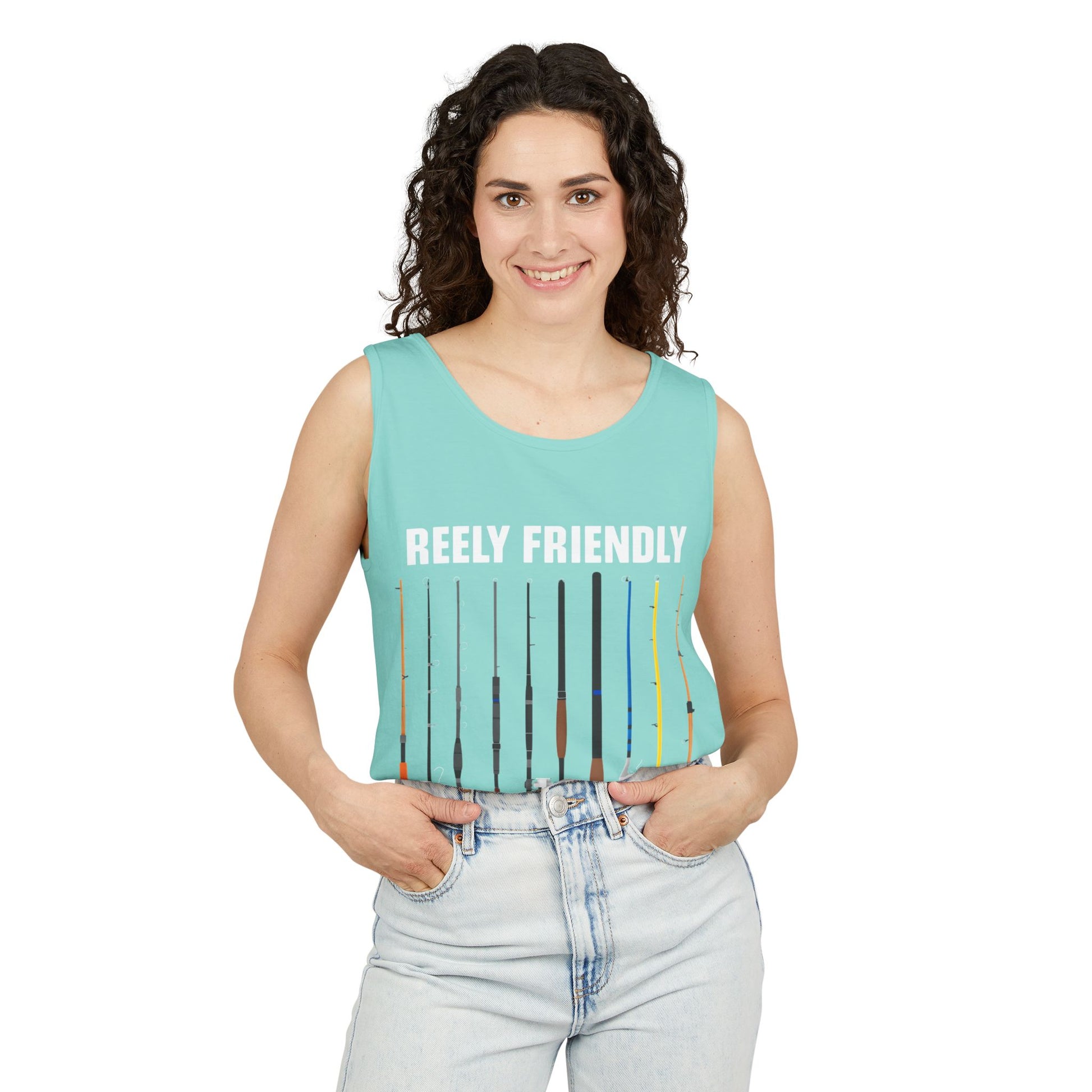 Reely Friendly Fishing Tank Top | Outdoor Apparel, Summer Vibes, Fisherman Gift, Casual Wear, Beach Outing