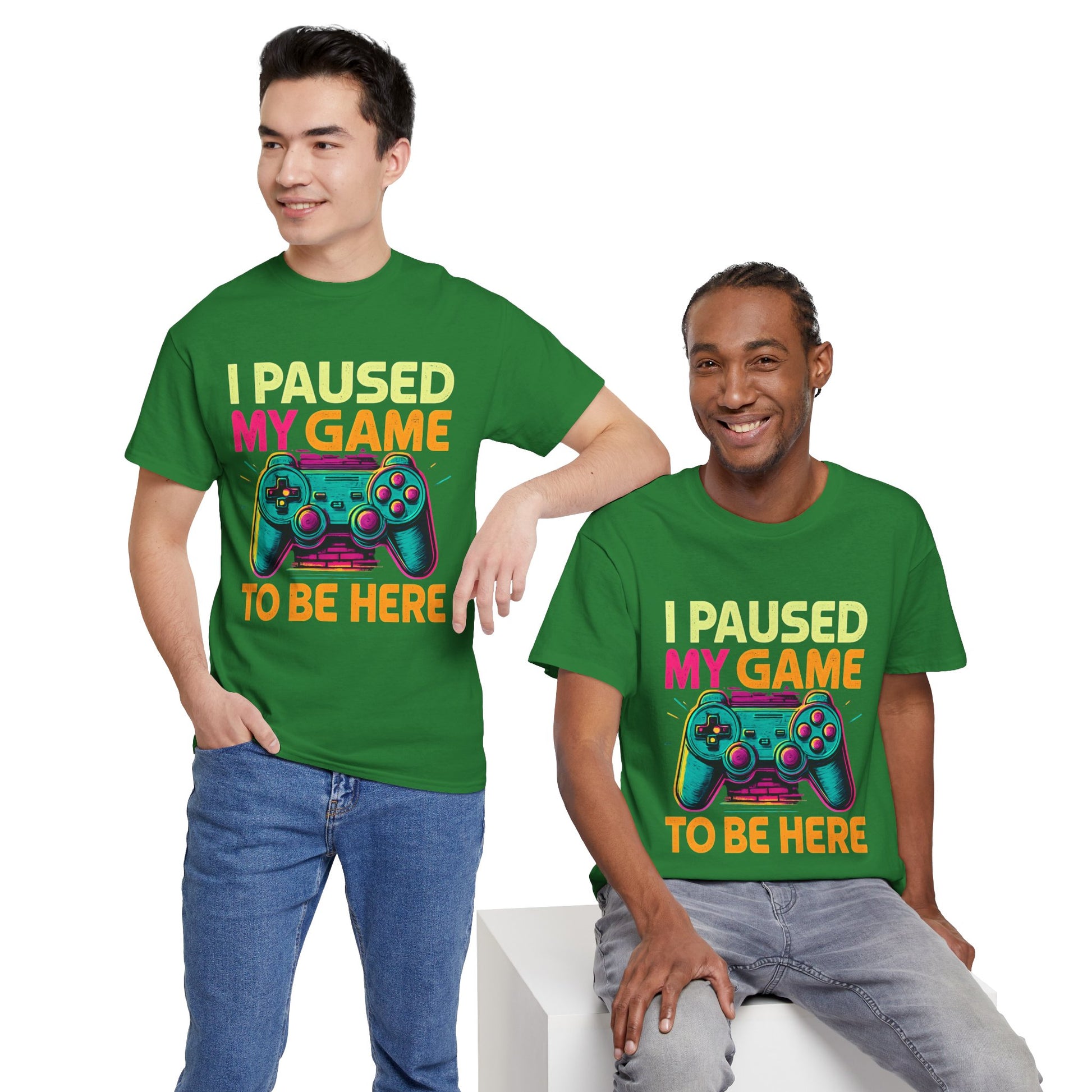 Gaming Humor Unisex Tee - I Paused My Game To Be Here, Gamer Gift, Video Game Shirt, Casual Wear, Funny T-Shirt, Game Night Apparel