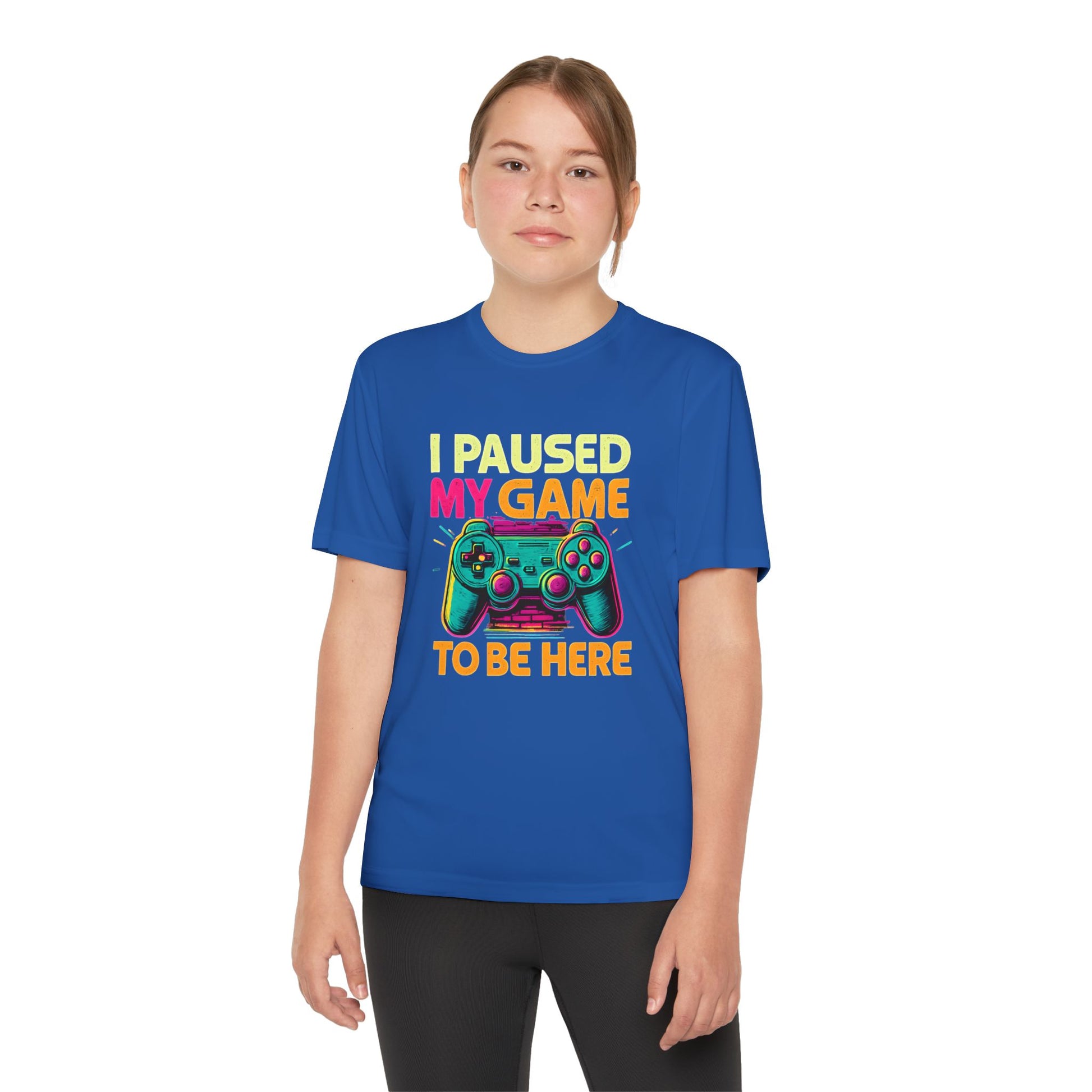 Youth Gamer Tee - I Paused My Game to Be Here | Fun Video Game Shirt, Kids Gaming Apparel, Birthday Gift, Casual Wear, Game Night Tee